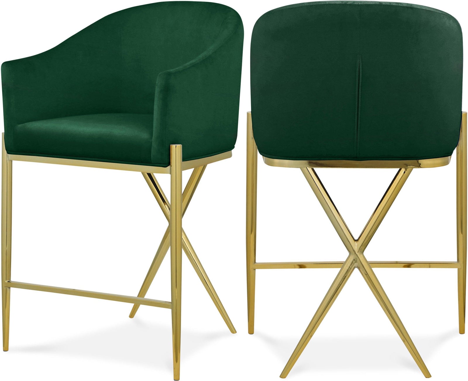 Xavier Green Counter Stool - Ella Furniture