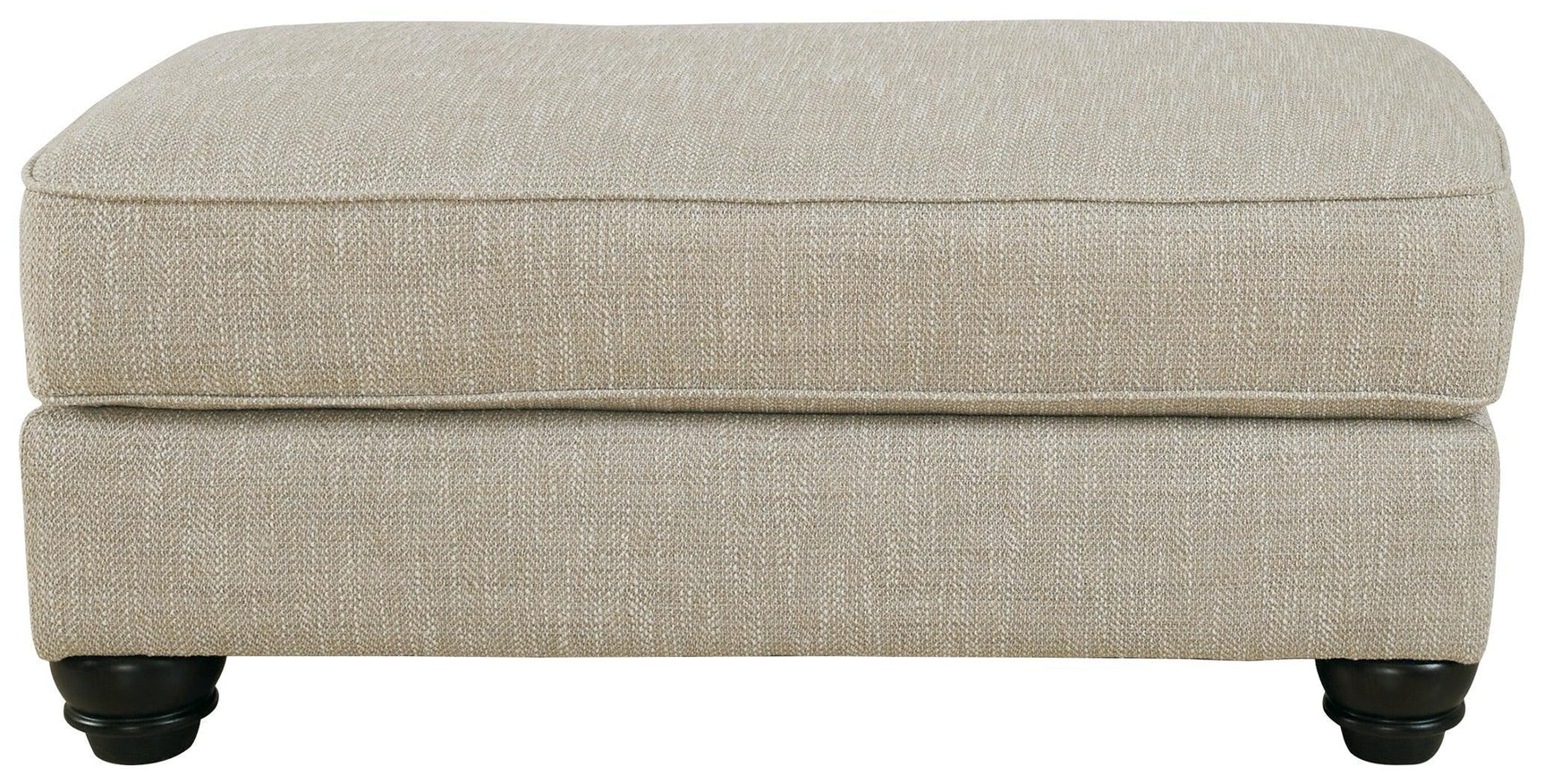 Asanti Fog Chenille Ottoman - Ella Furniture