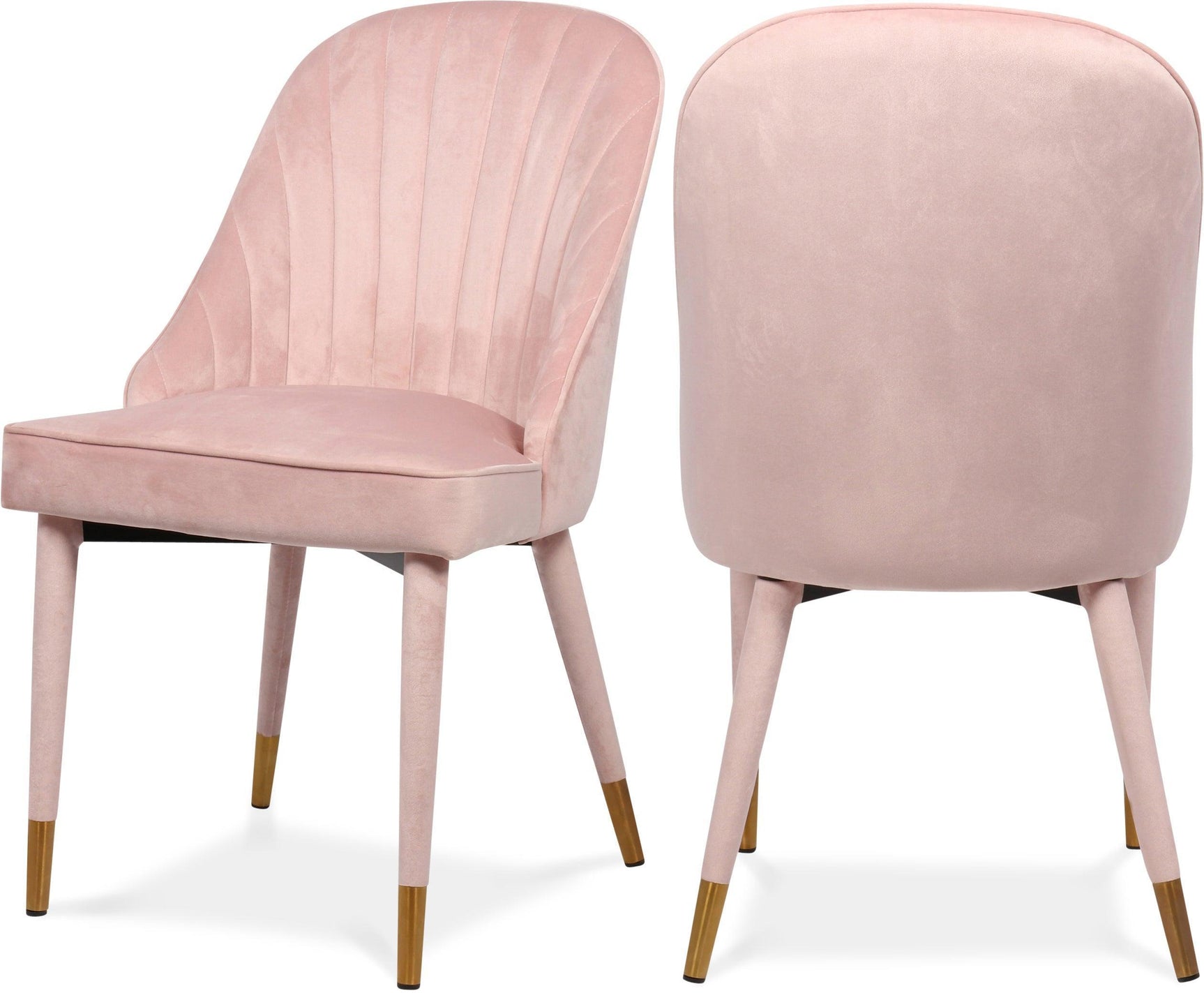 Belle Pink Velvet Dining Chair - Ella Furniture
