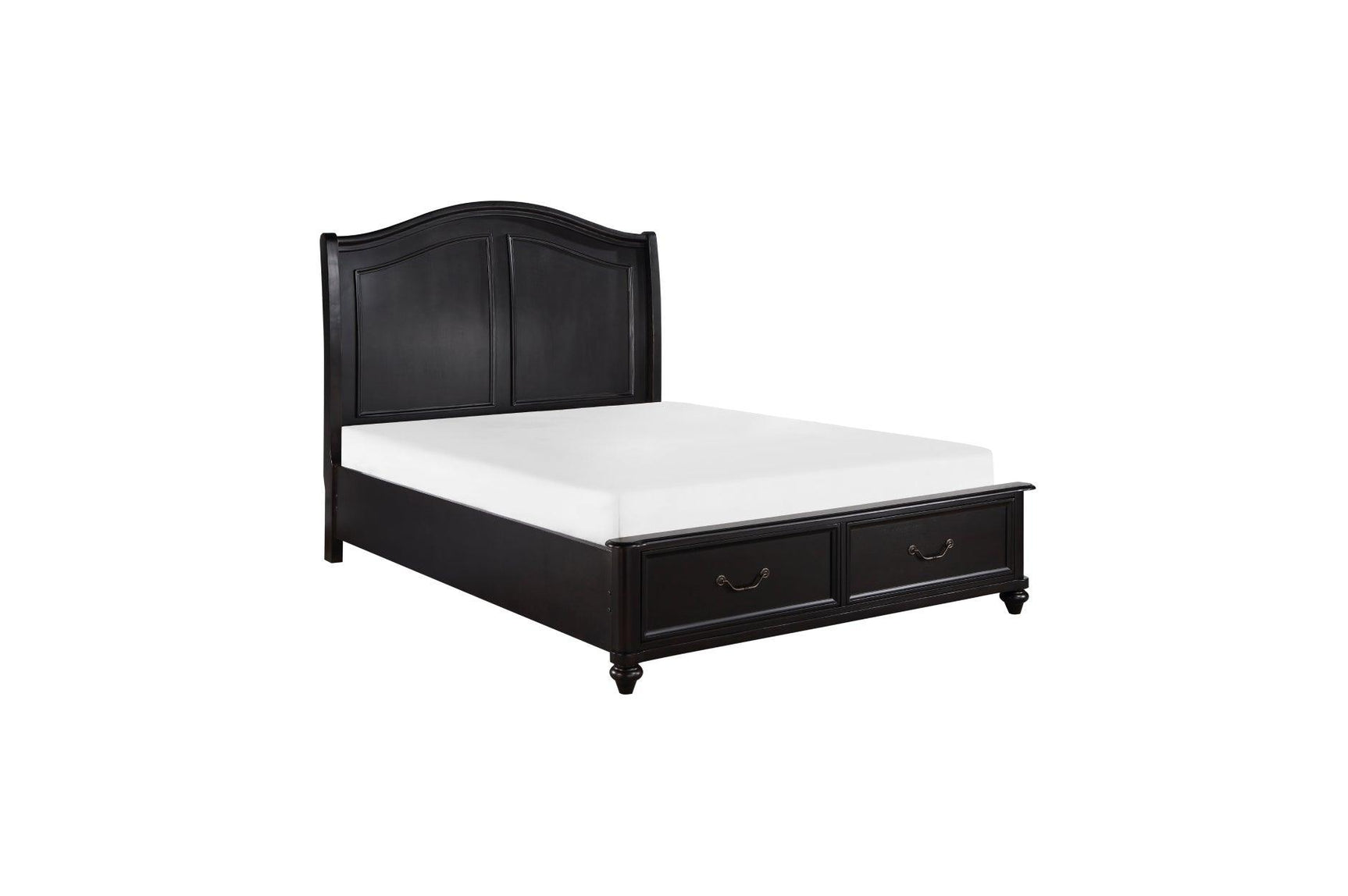 Herman Charcoal Brown Modern Contemporary Traditional Solid Wood Upholstered Bedroom Set - Ella Furniture