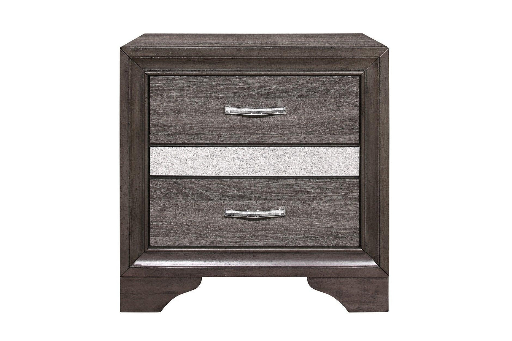 Luster Gray Modern Contemporary Solid Wood Faux Leather Upholstered Storage Platform Bed - Ella Furniture