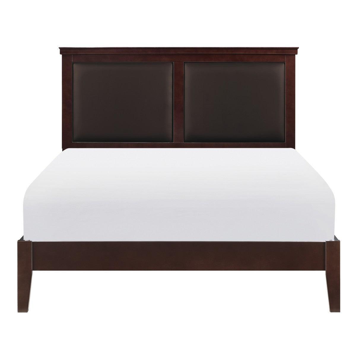 Seabright Black Modern Sleek Wood And Engineered Wood Faux Leather Upholstered King Panel Bed - Ella Furniture