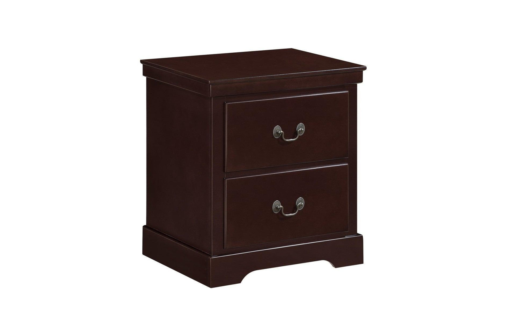 Seabright Cherry Finish Traditional Faux Leather Upholstered Headboard Youth Youth Bedroom Set - Ella Furniture
