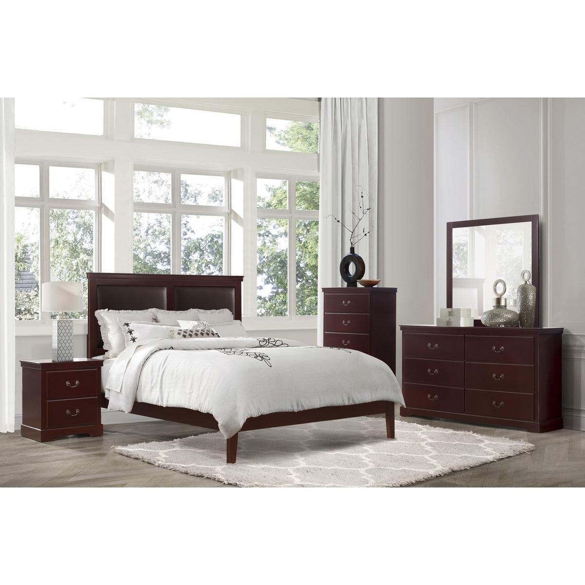 Seabright Black Modern Sleek Wood And Engineered Wood Faux Leather Upholstered King Panel Bed - Ella Furniture