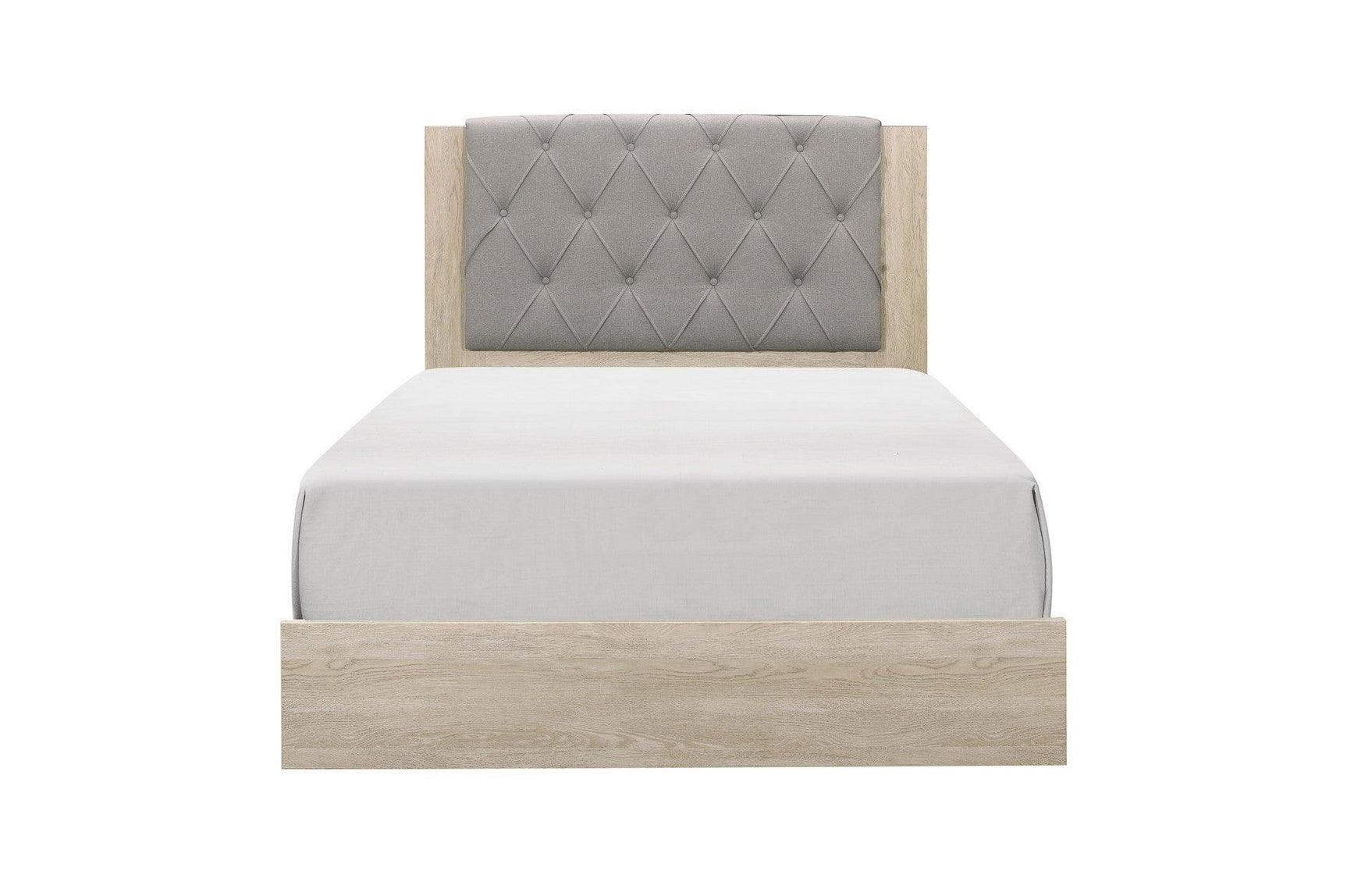 Whiting Linen Modern Contemporary Solid Wood Fabric Youth Panel Bedroom Set - Ella Furniture
