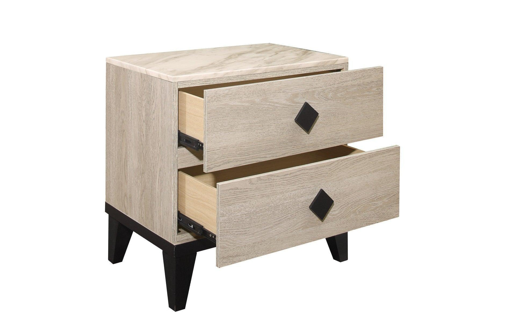 Whiting Gray Linen Modern Contemporary Solid Wood Tufted Panel Bedroom Set - Ella Furniture