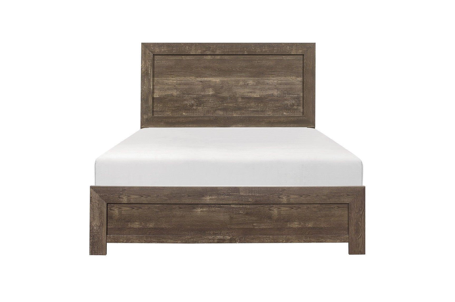 Corbin Rustic Brown Modern Contemporary Faux Wood And Veneers Panel Bedroom Set - Ella Furniture