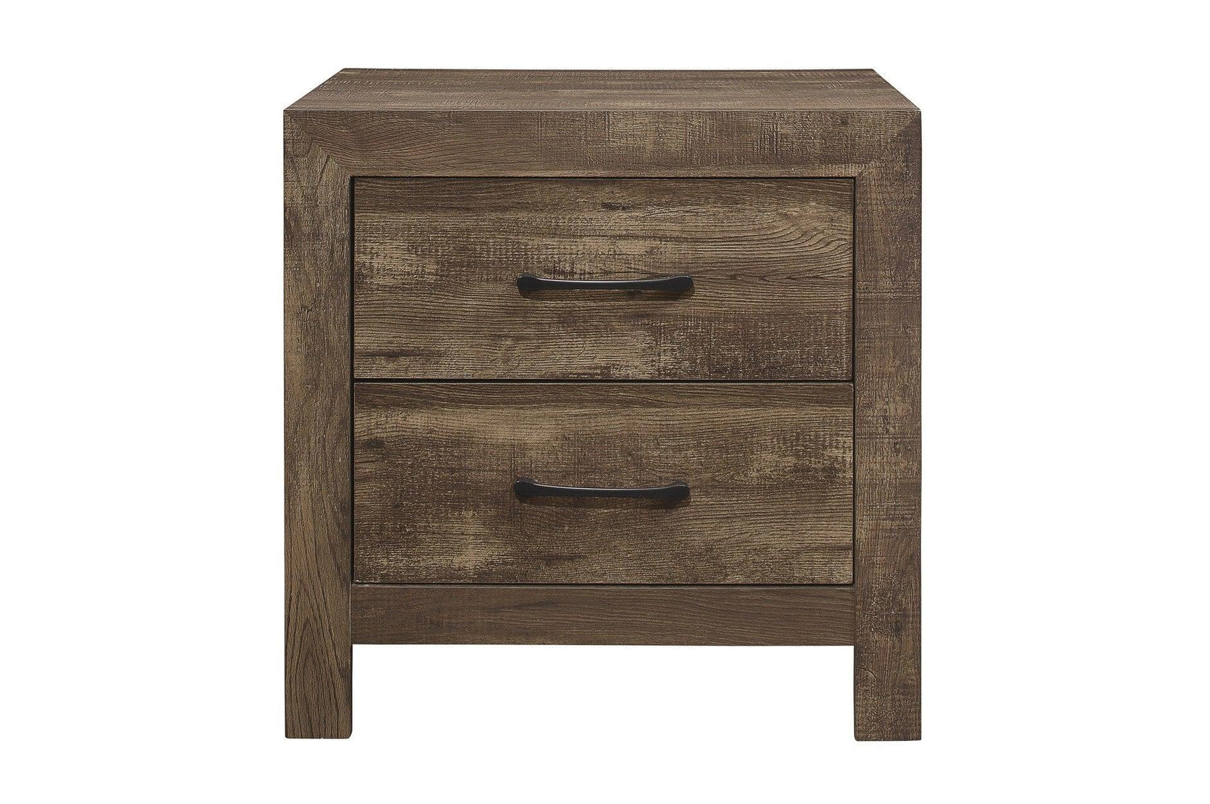 Corbin Rustic Brown Modern Contemporary Faux Wood And Veneers Panel Bedroom Set - Ella Furniture