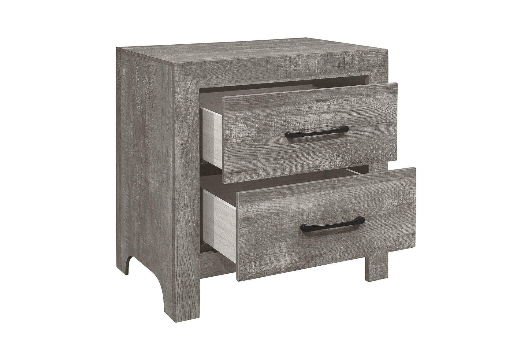 Corbin Gray Modern Contemporary Faux Wood And Veneers Youth Panel Bedroom Set - Ella Furniture