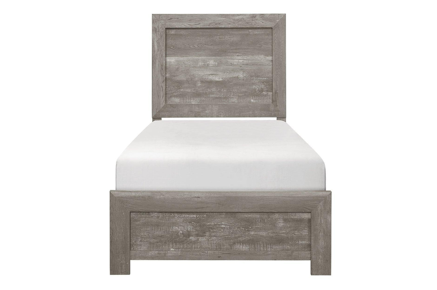 Corbin Gray Modern Contemporary Faux Wood And Veneers Youth Panel Bedroom Set - Ella Furniture