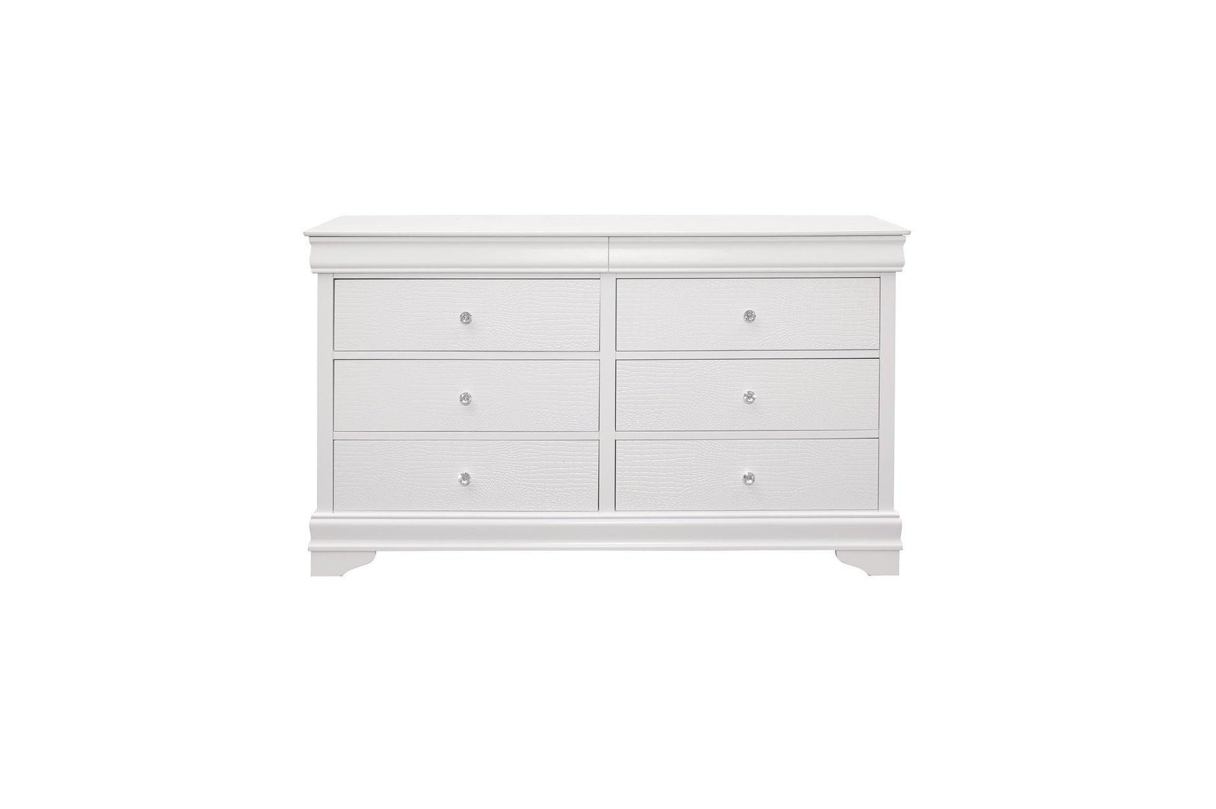 Lana White Contemporary Solid Wood Faux Leather Upholstered Tufted Youth LED Panel Bedroom Set - Ella Furniture