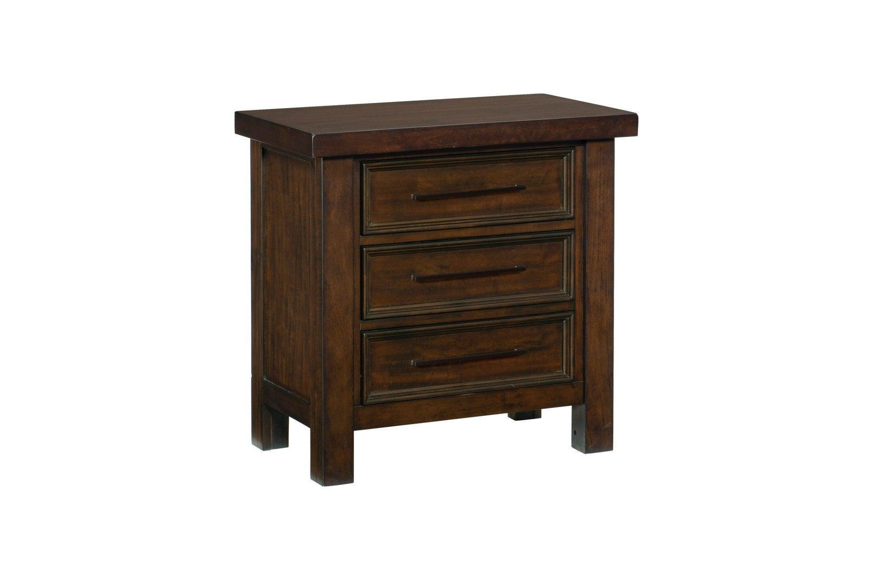 Logandale Brown Modern Transitional Solid Wood Sleigh Bedroom Set - Ella Furniture