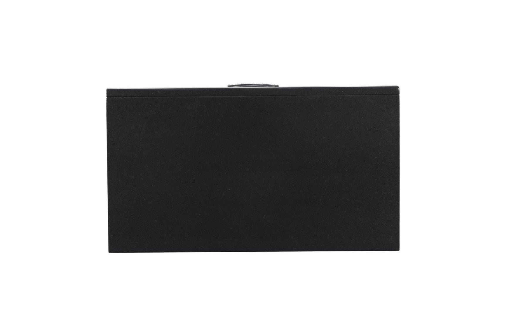 Salon Black Modern Contemporary Solid Wood Faux Leather Upholstered Tufted LED Panel Bedroom Set - Ella Furniture