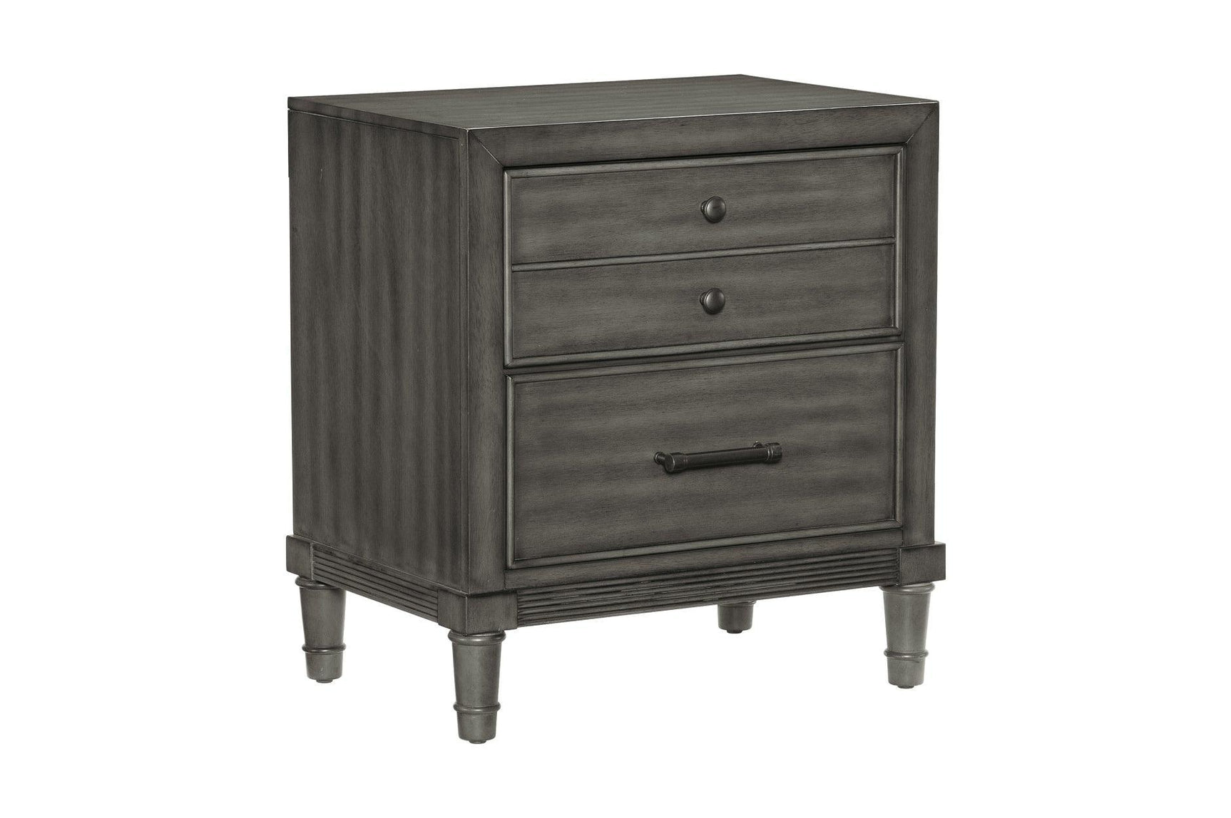 Wittenberry Gray Modern Contemporary Solid Wood Fabric Upholstered Storage Bedroom Set - Ella Furniture