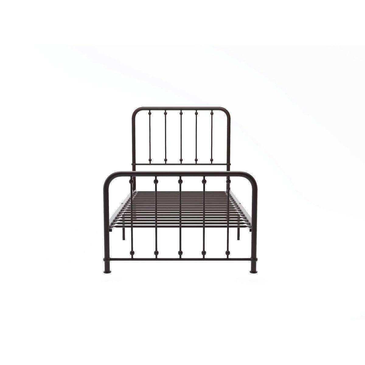 Larkspur Dark Bronze Modern Traditional Metal Frame Youth Twin Platform Bed - Ella Furniture