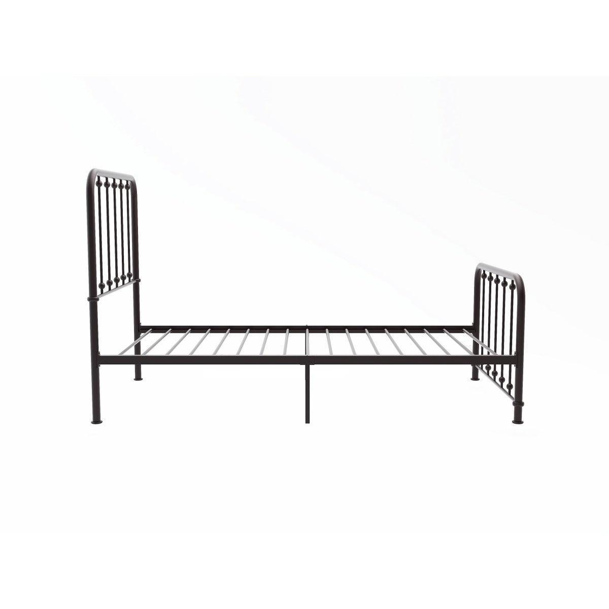 Larkspur Dark Bronze Modern Traditional Metal Frame Youth Twin Platform Bed - Ella Furniture