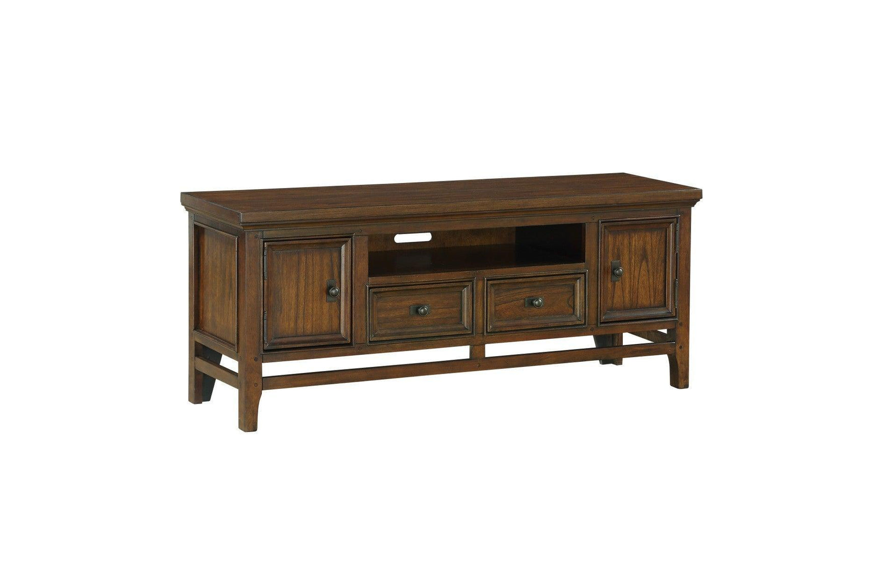 Frazier Park Brown Cherry Traditional Mindy Veneer Wood And Engineered Wood Storage Tv Stand - Ella Furniture