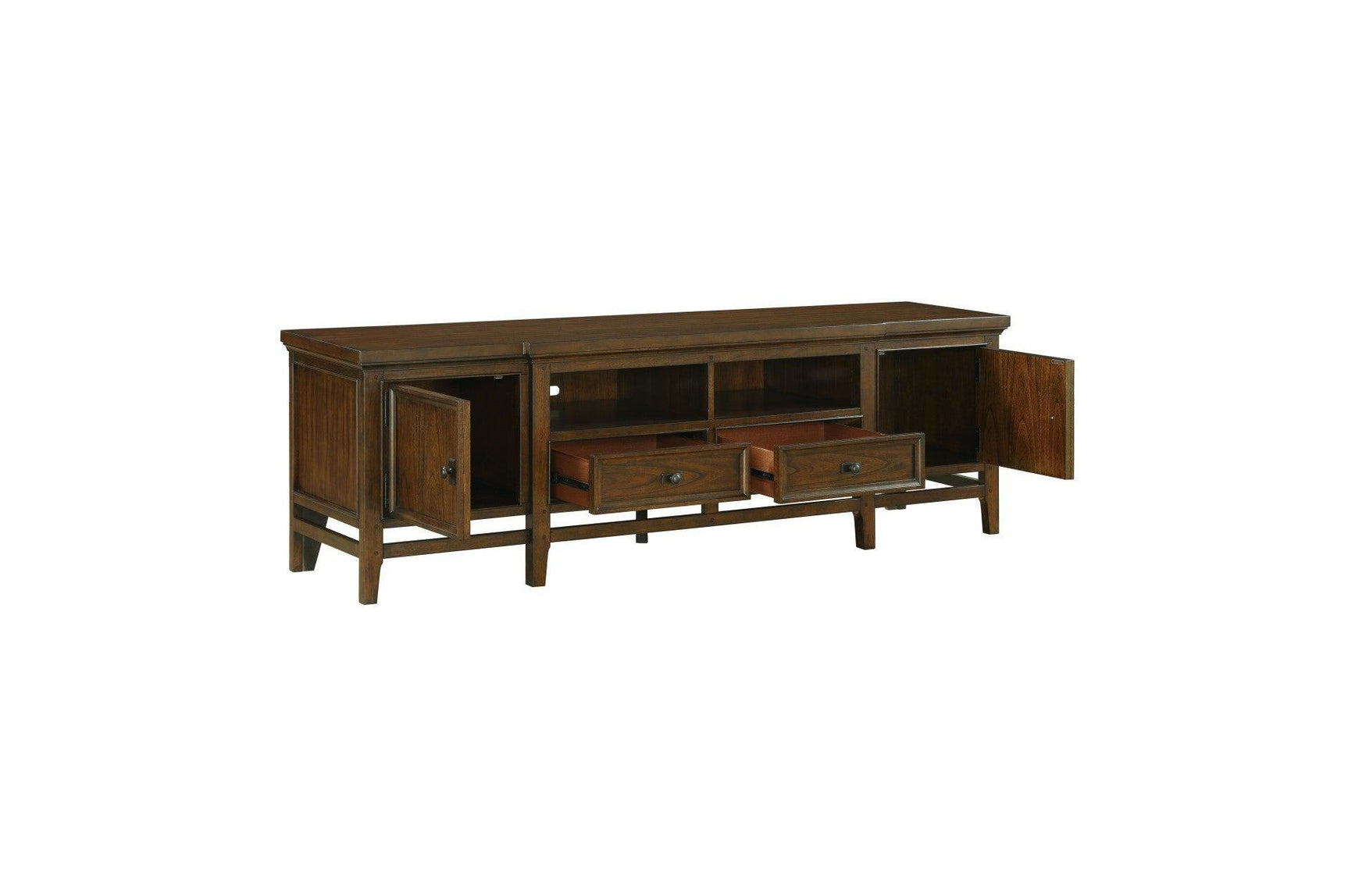 Frazier Park Brown Cherry Traditional Mindy Veneer Wood And Engineered Wood Grain Storage Tv Stand - Ella Furniture