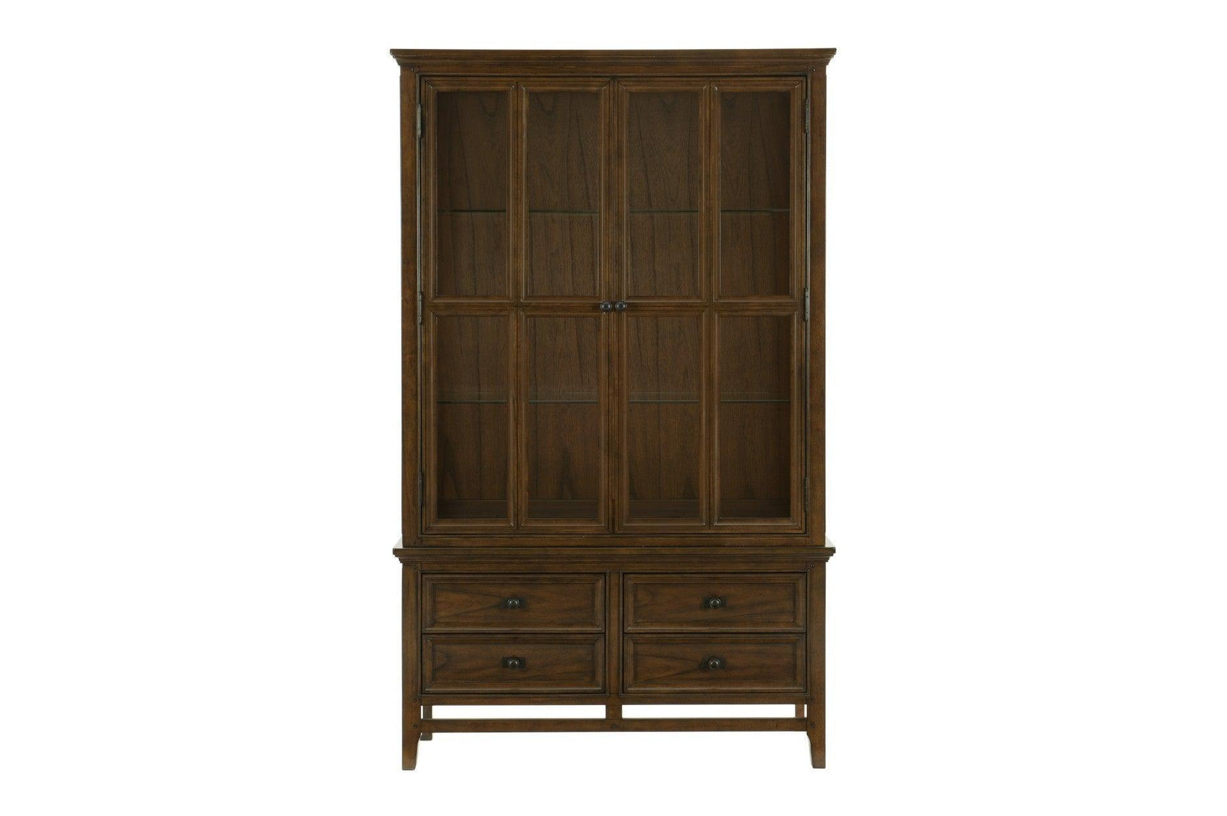 Frazier Park Brown Modern Subtle Lodge Solid Wood Faux Leather Seat Rectangular Dining Room Set - Ella Furniture