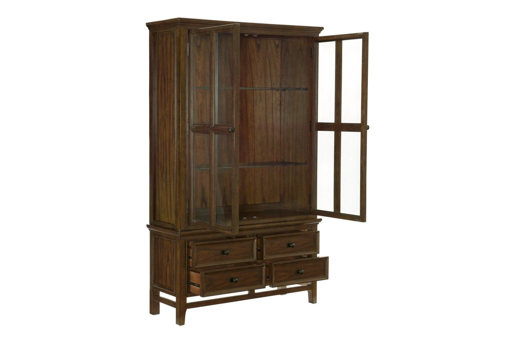 Frazier Park Brown Modern Subtle Lodge Solid Wood Faux Leather Seat Rectangular Dining Room Set - Ella Furniture