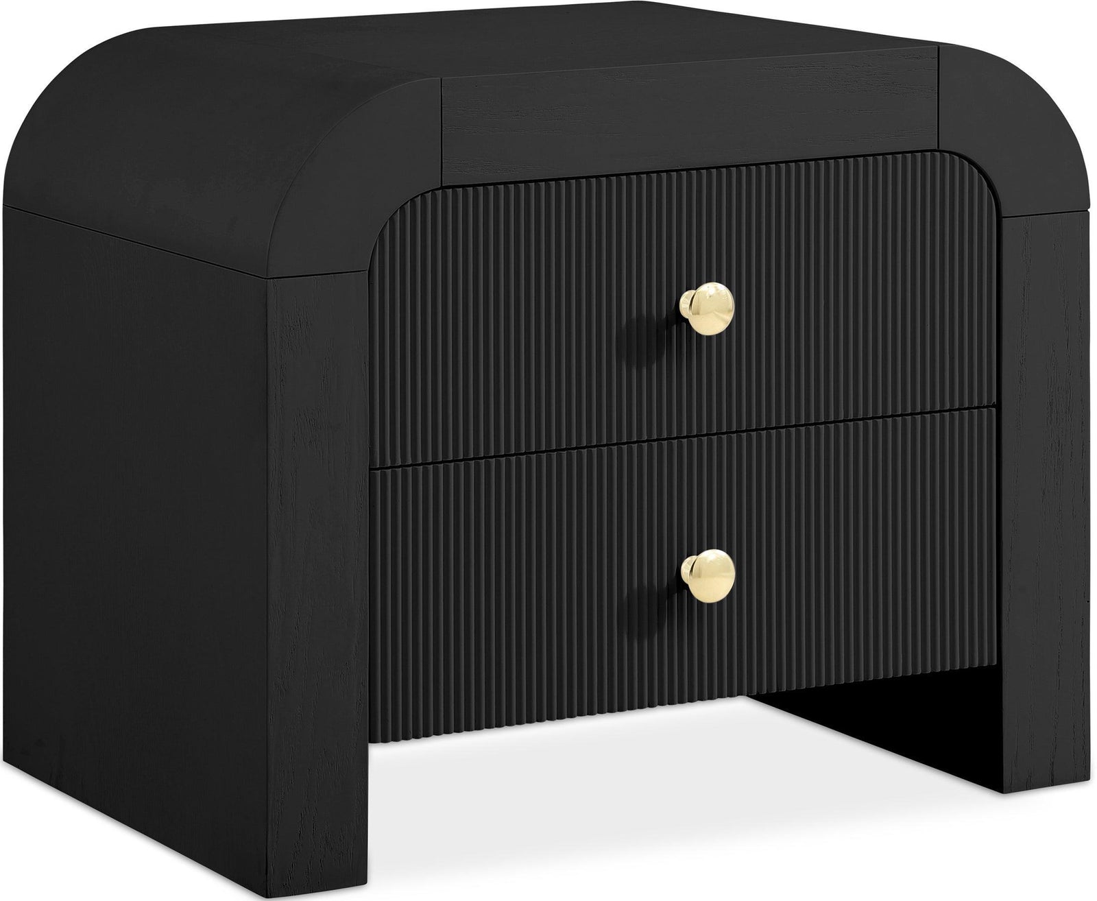 Artisto Black Nightstand - Ella Furniture