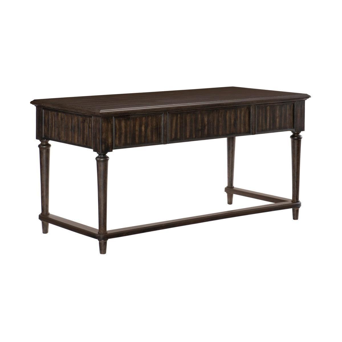 Cardano Driftwood CharcoalTraditional Acacia Veneer Wood And Engineered Wood Writing Desk - Ella Furniture