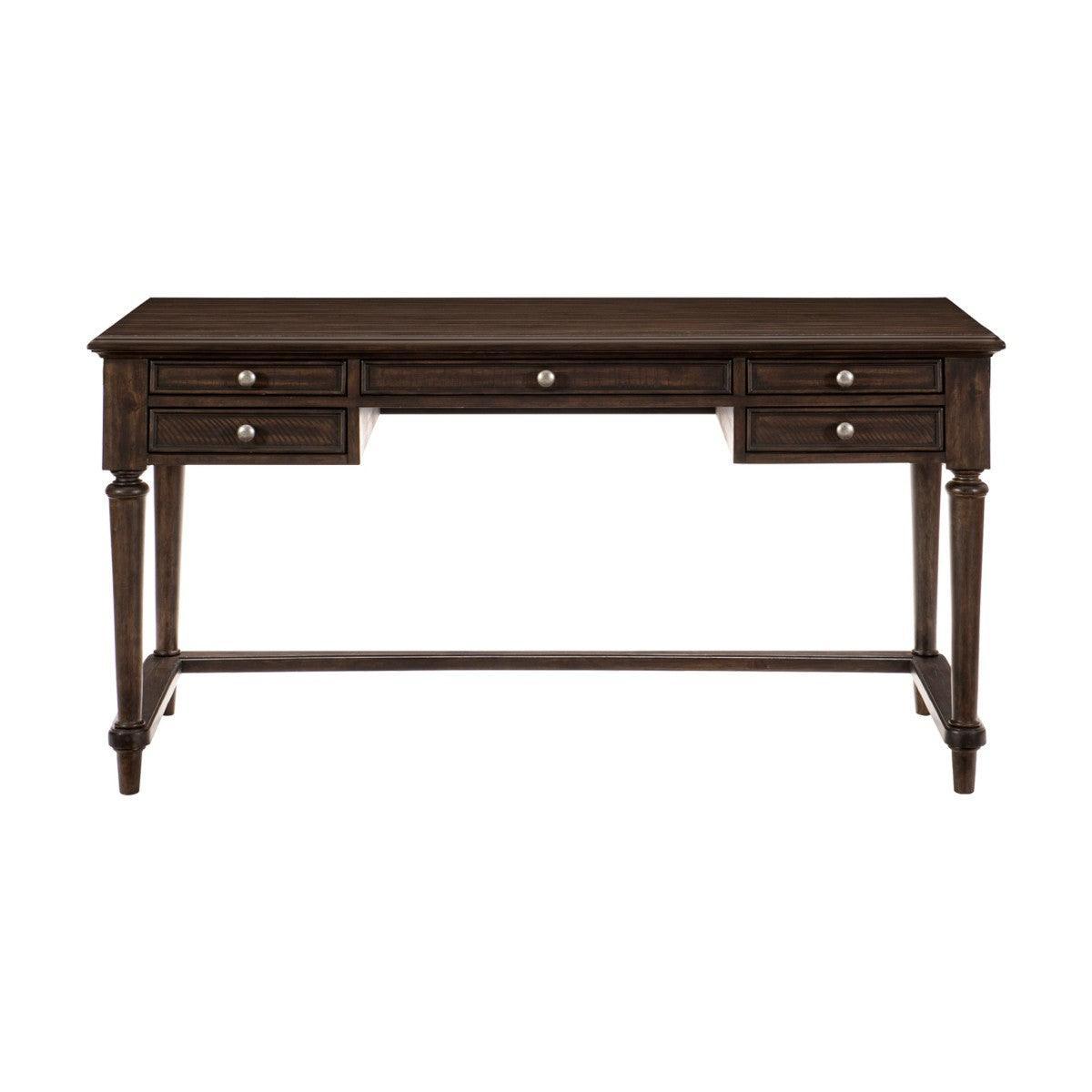 Cardano Driftwood CharcoalTraditional Acacia Veneer Wood And Engineered Wood Writing Desk - Ella Furniture