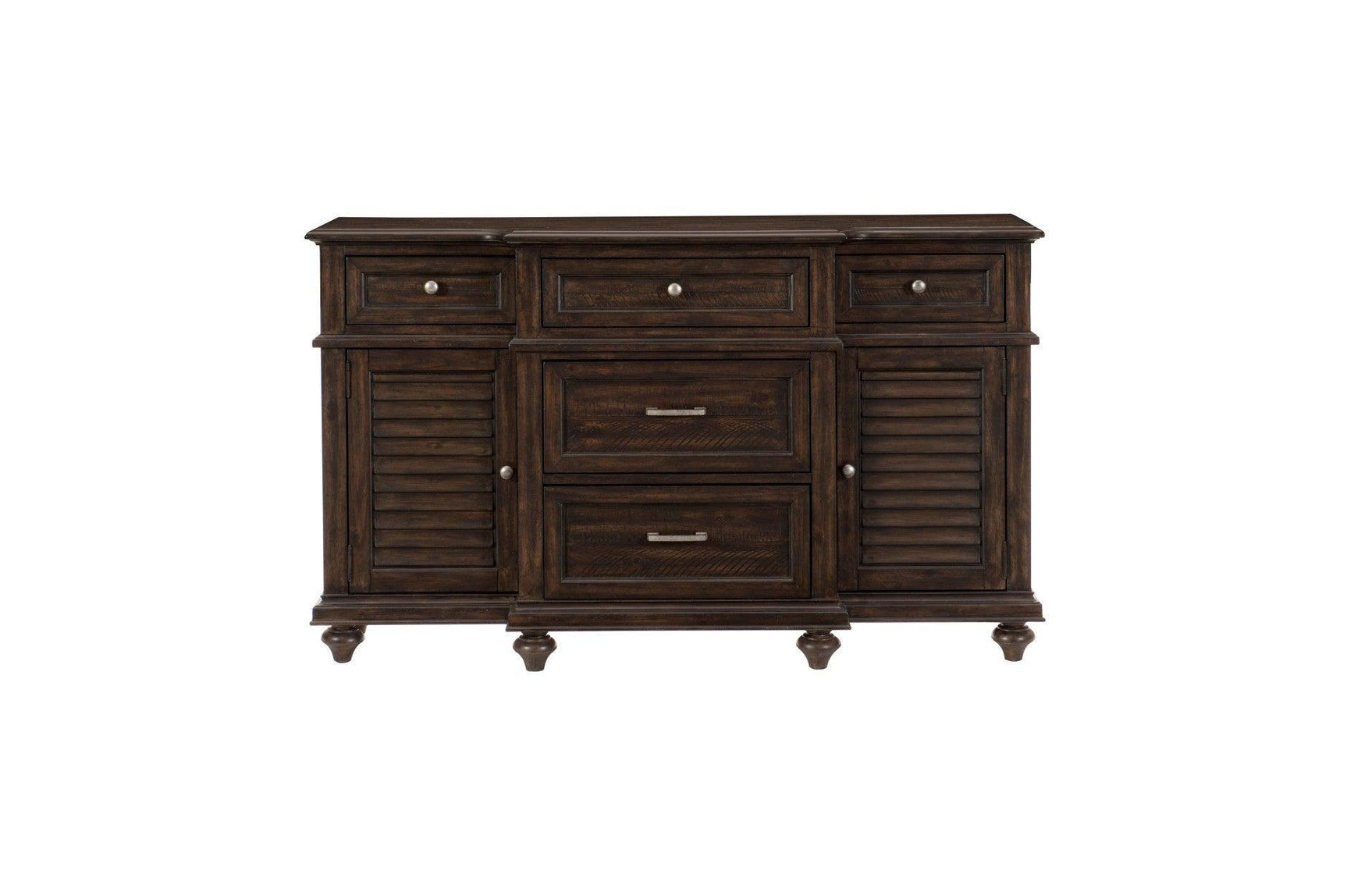 Cardano Charcoal Traditional Solid Wood And Veneers Fabric Upholstery Seat Round Dining Room Set - Ella Furniture