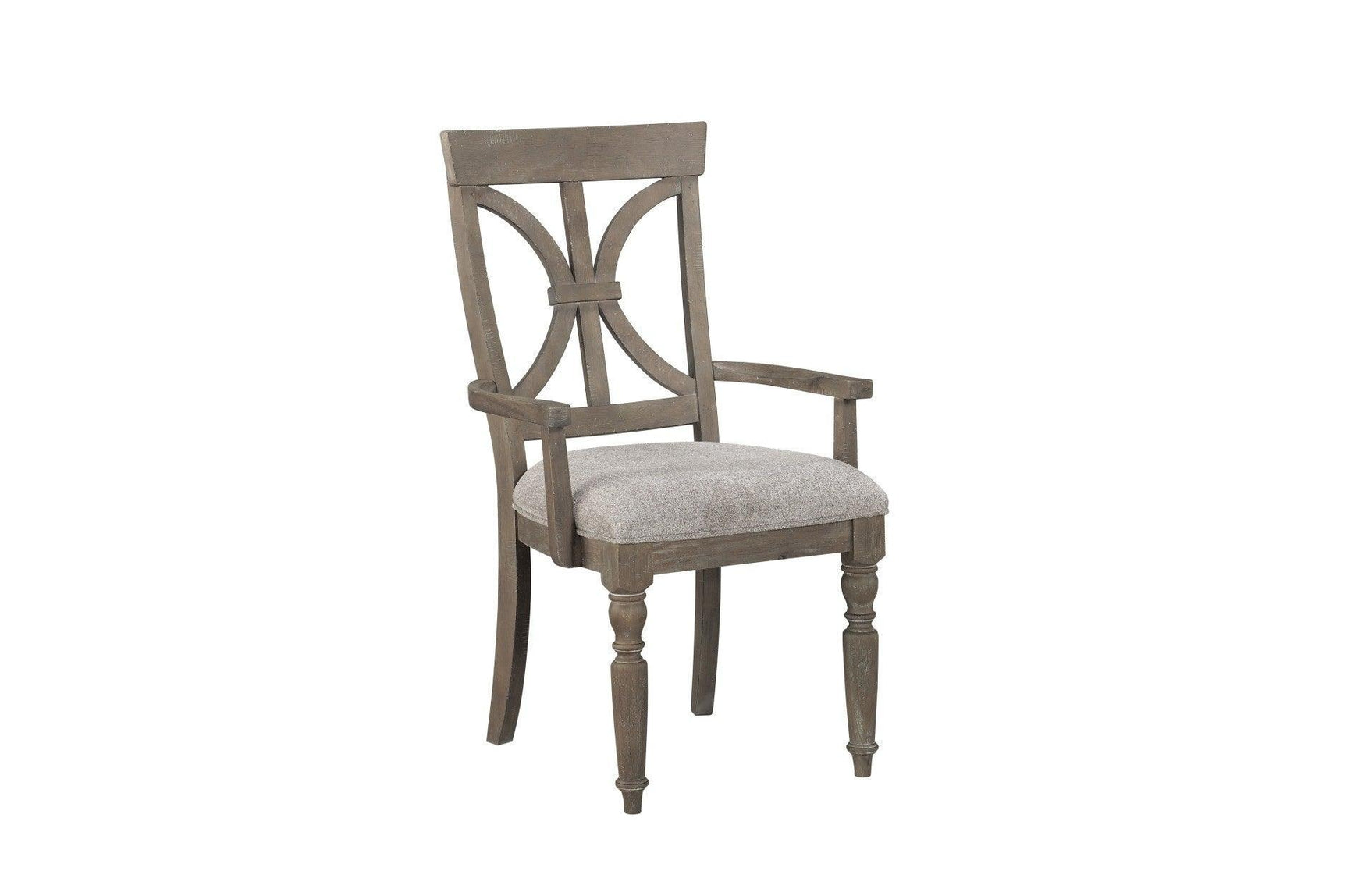 Cardano Brown Traditional Solid Wood, Veneers Fabric Upholstery Seat Rectangular Dining Room Set - Ella Furniture