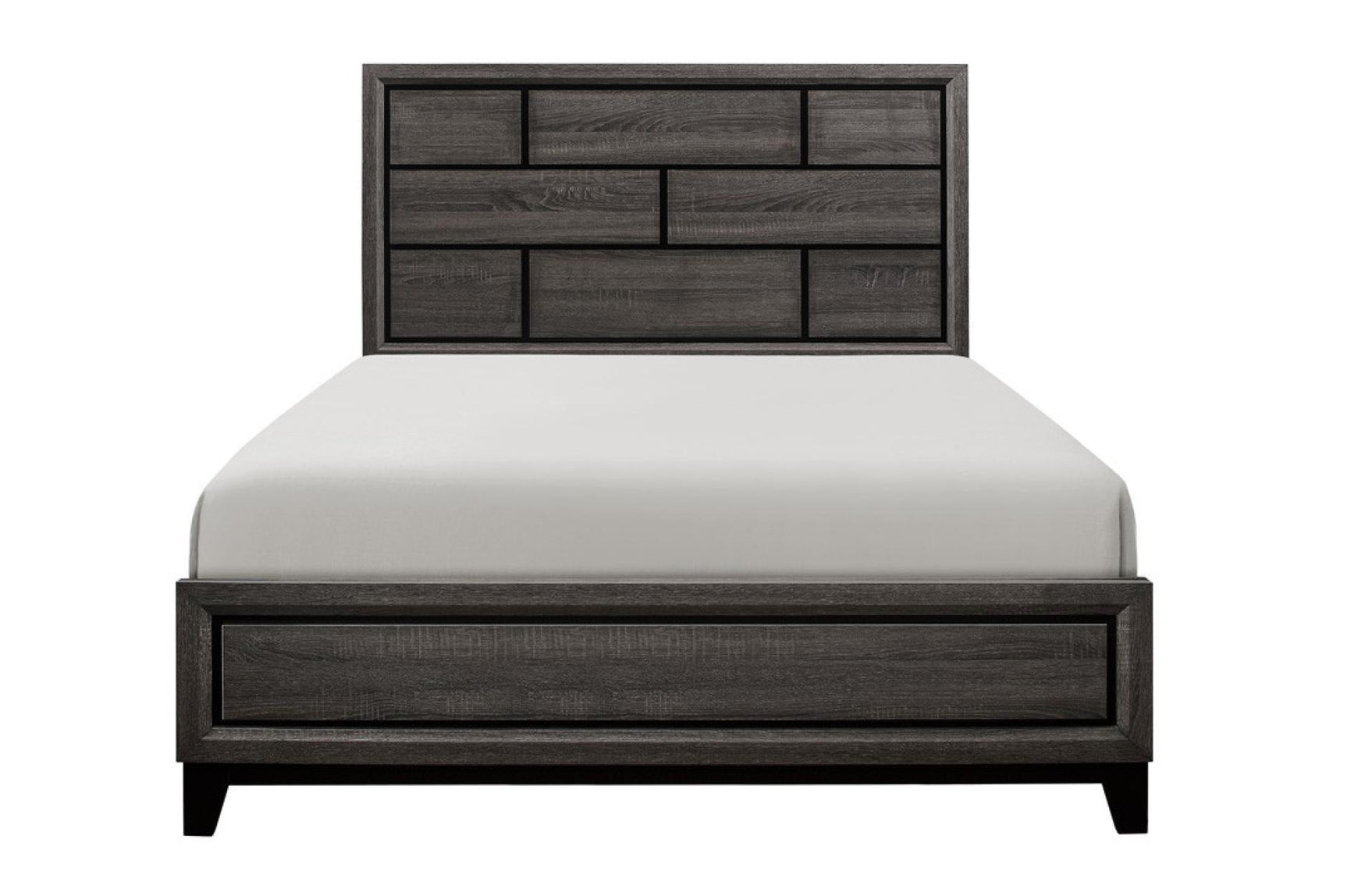 Davi Nickel Wood Modern Sleek Contemporary Solid Wood Platform Bedroom Set - Ella Furniture