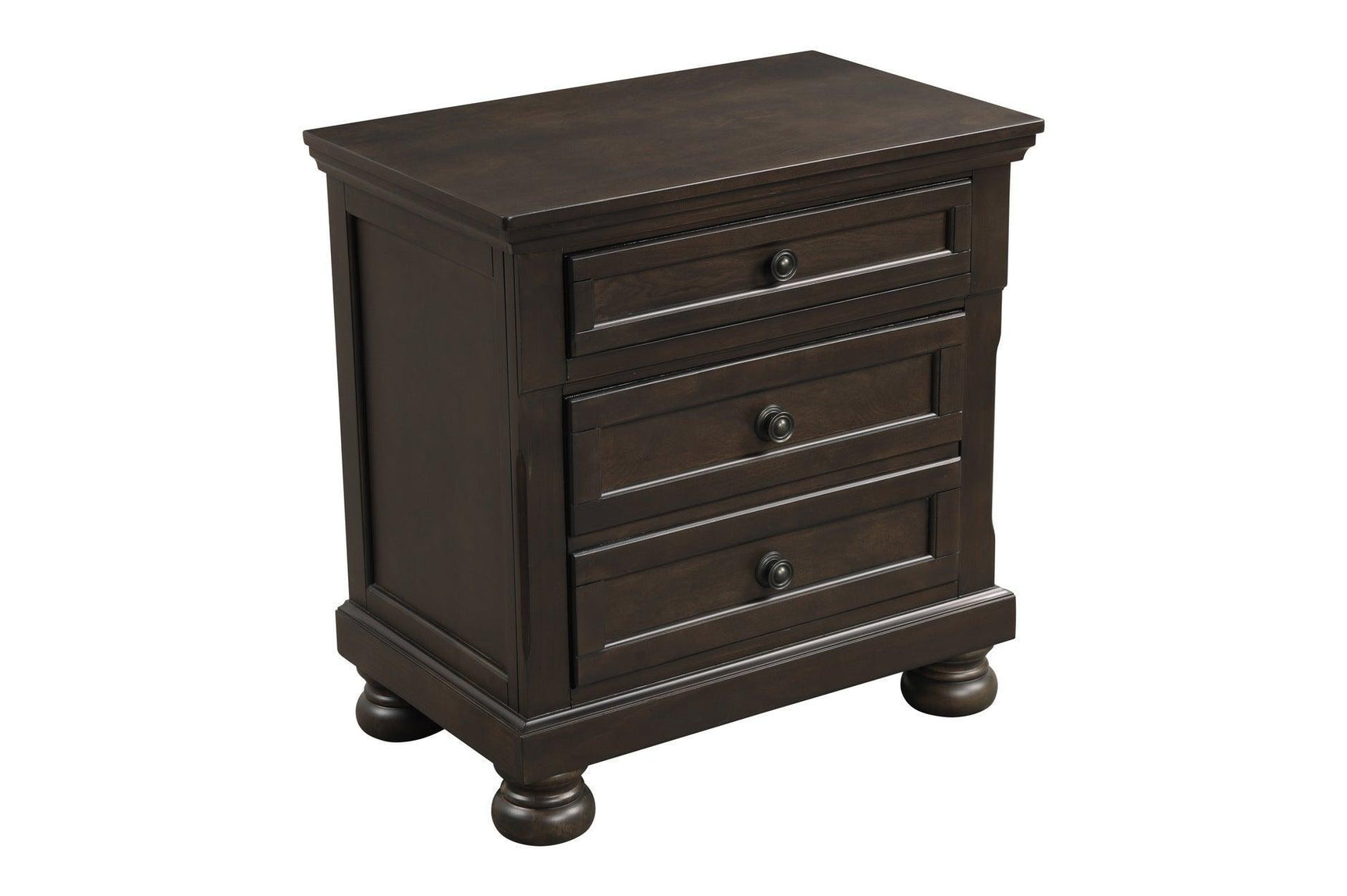 Begonia Graynish Brown Modern Contemporary Transitional Solid Wood Storage Sleigh Bedroom Set - Ella Furniture