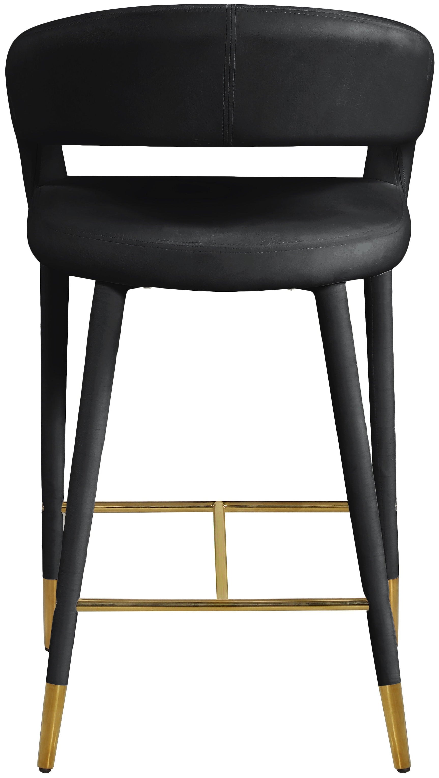 Destiny Black Velvet Stool - Ella Furniture