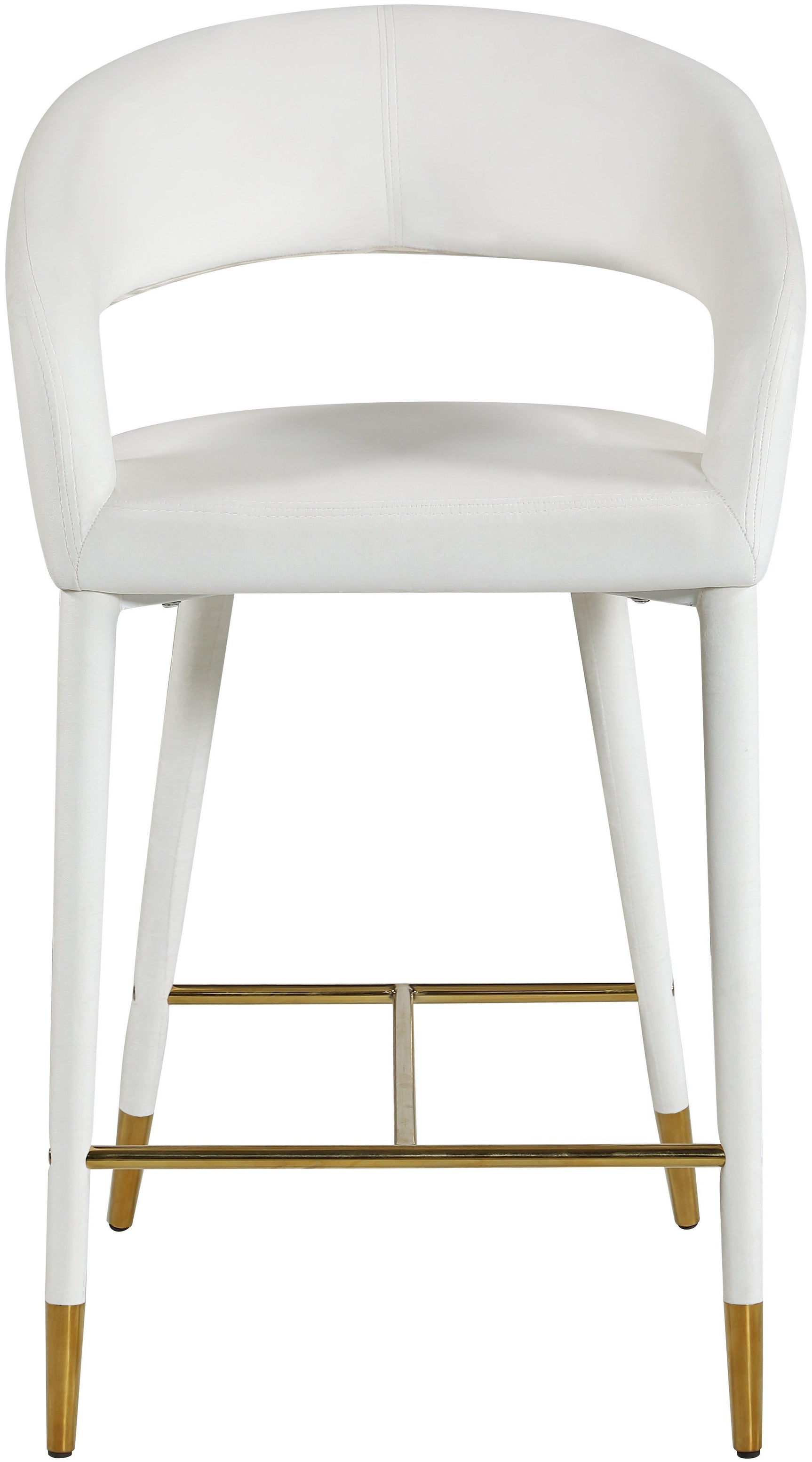 Destiny Cream Velvet Stool - Ella Furniture