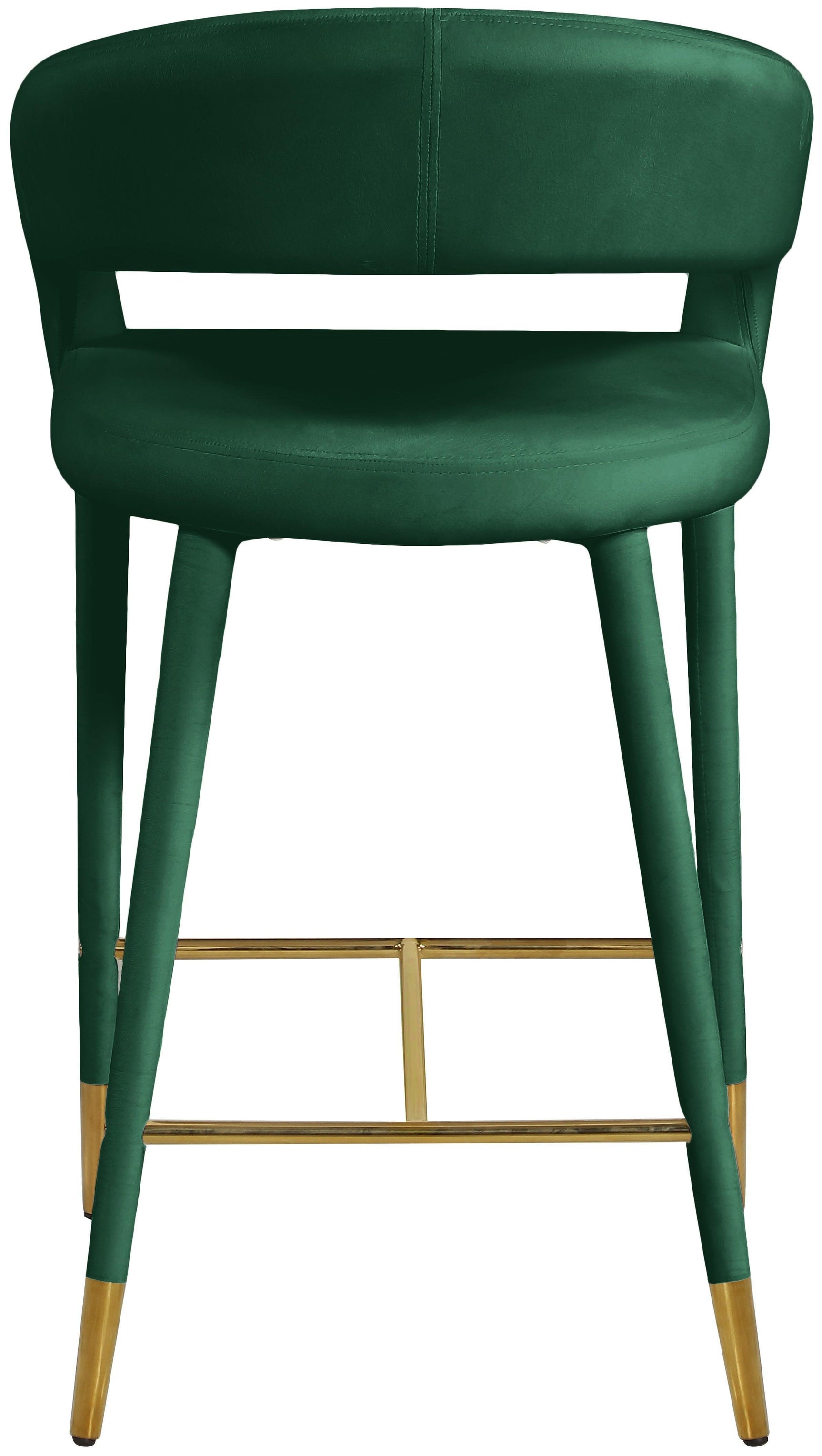 Destiny Green Velvet Stool - Ella Furniture