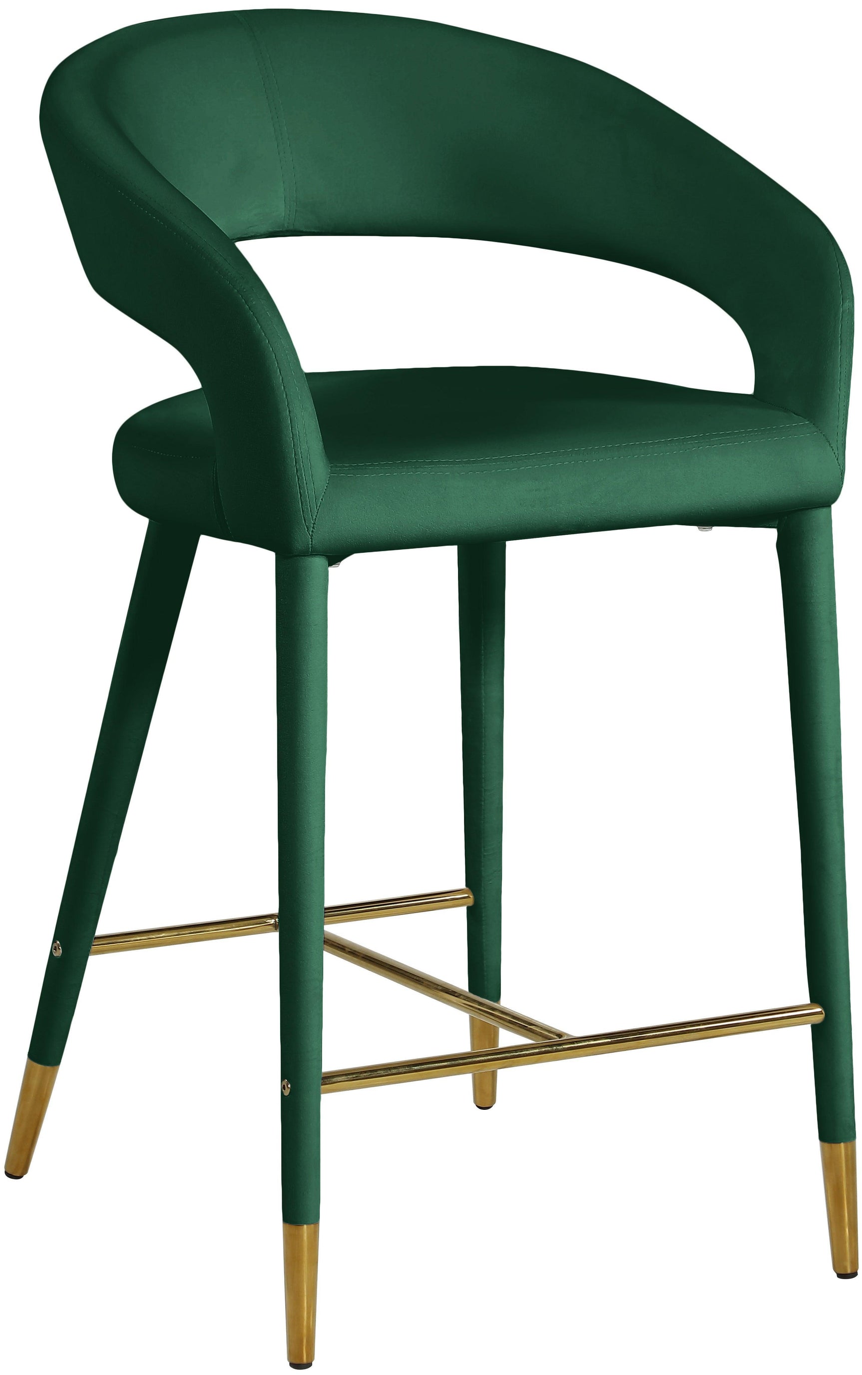 Destiny Green Velvet Stool - Ella Furniture