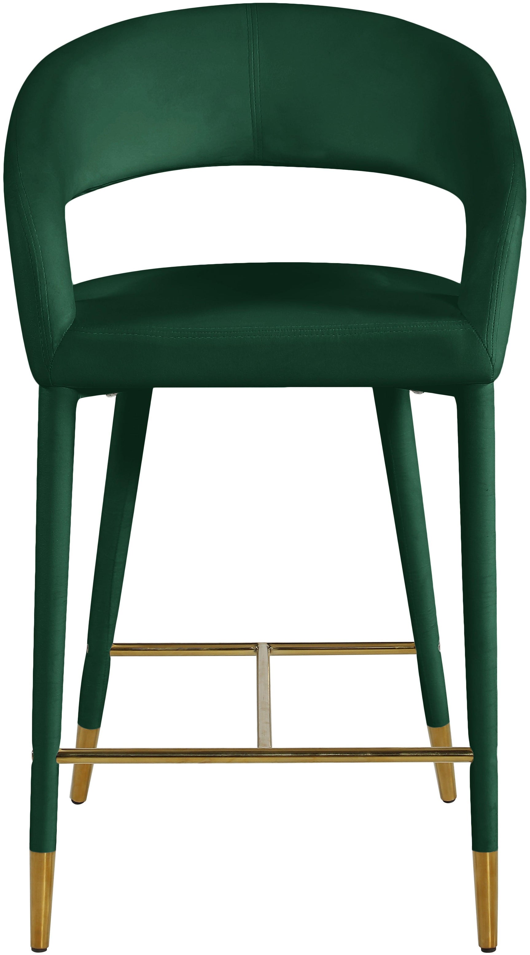 Destiny Green Velvet Stool - Ella Furniture