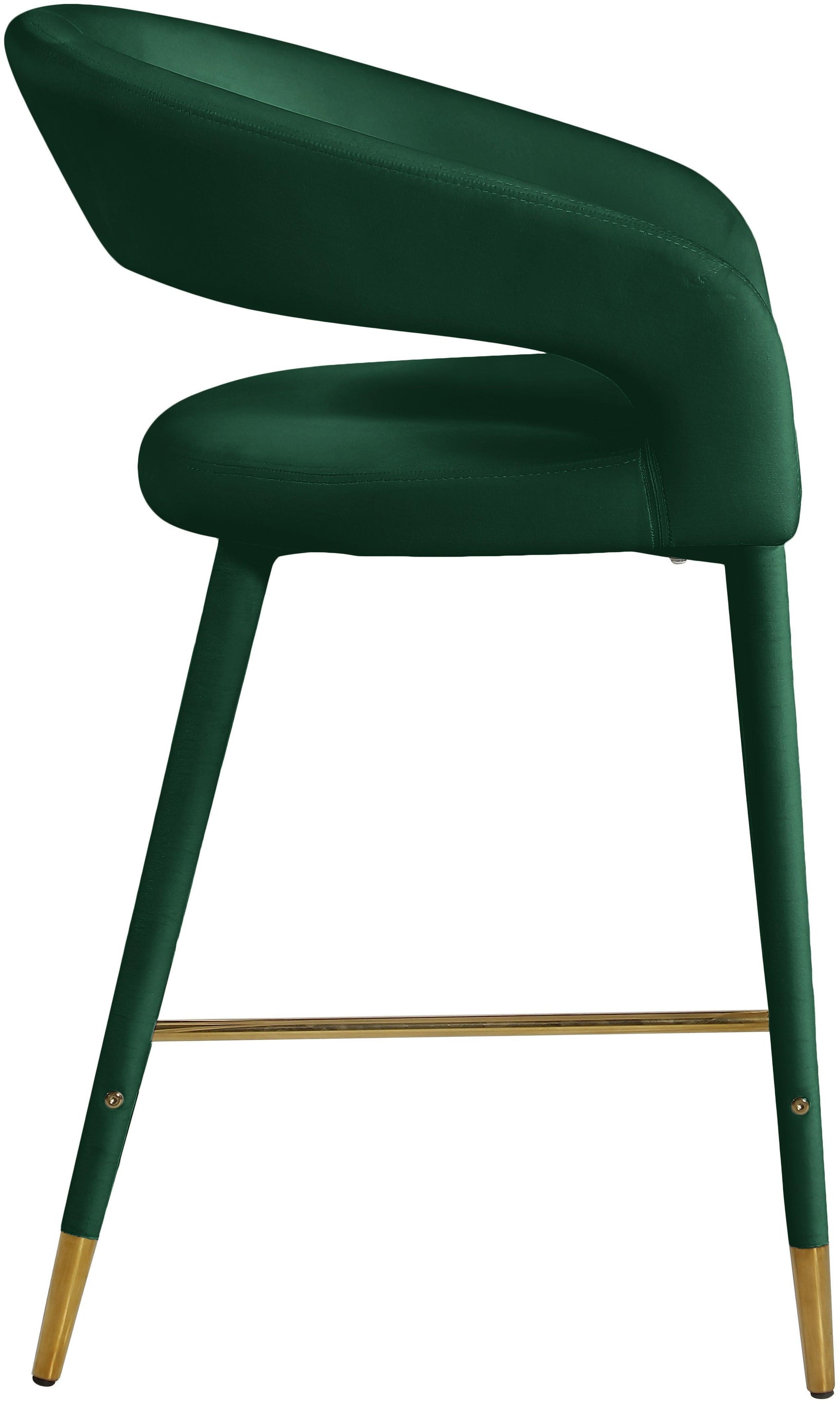 Destiny Green Velvet Stool - Ella Furniture