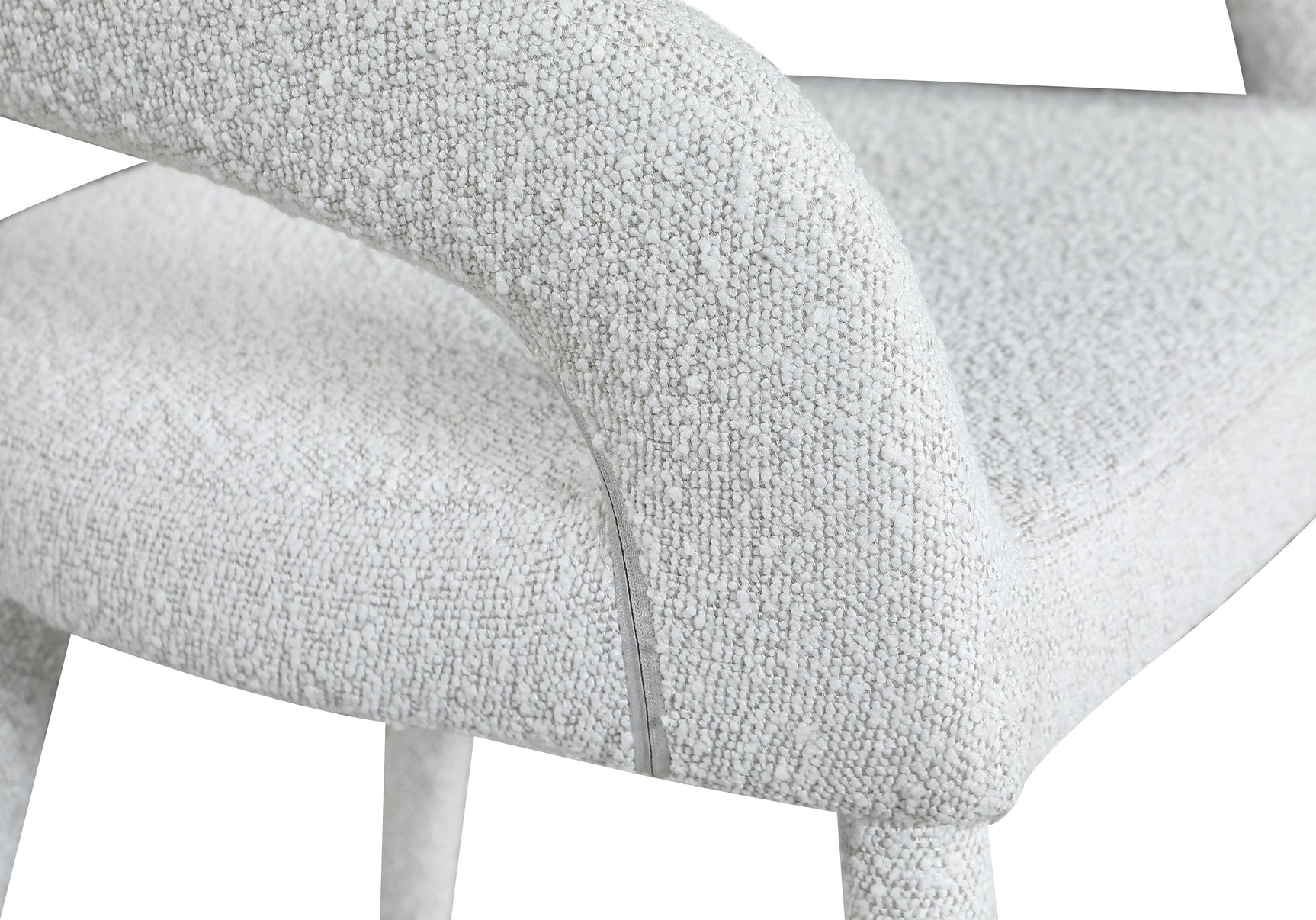 Destiny Cream Boucle Fabric Stool - Ella Furniture