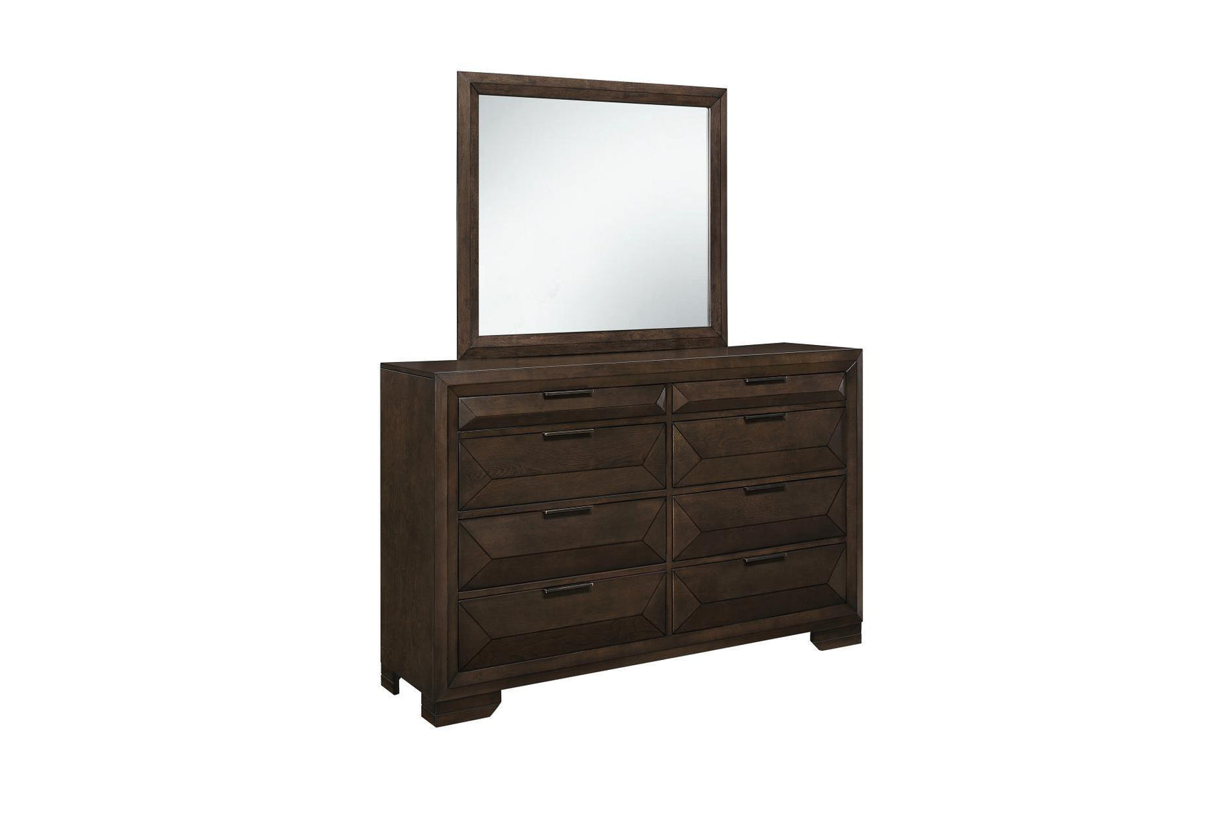 Chesky Espresso Modern Contemporary Solid Wood Birch Veneer Storage Platform Bed - Ella Furniture