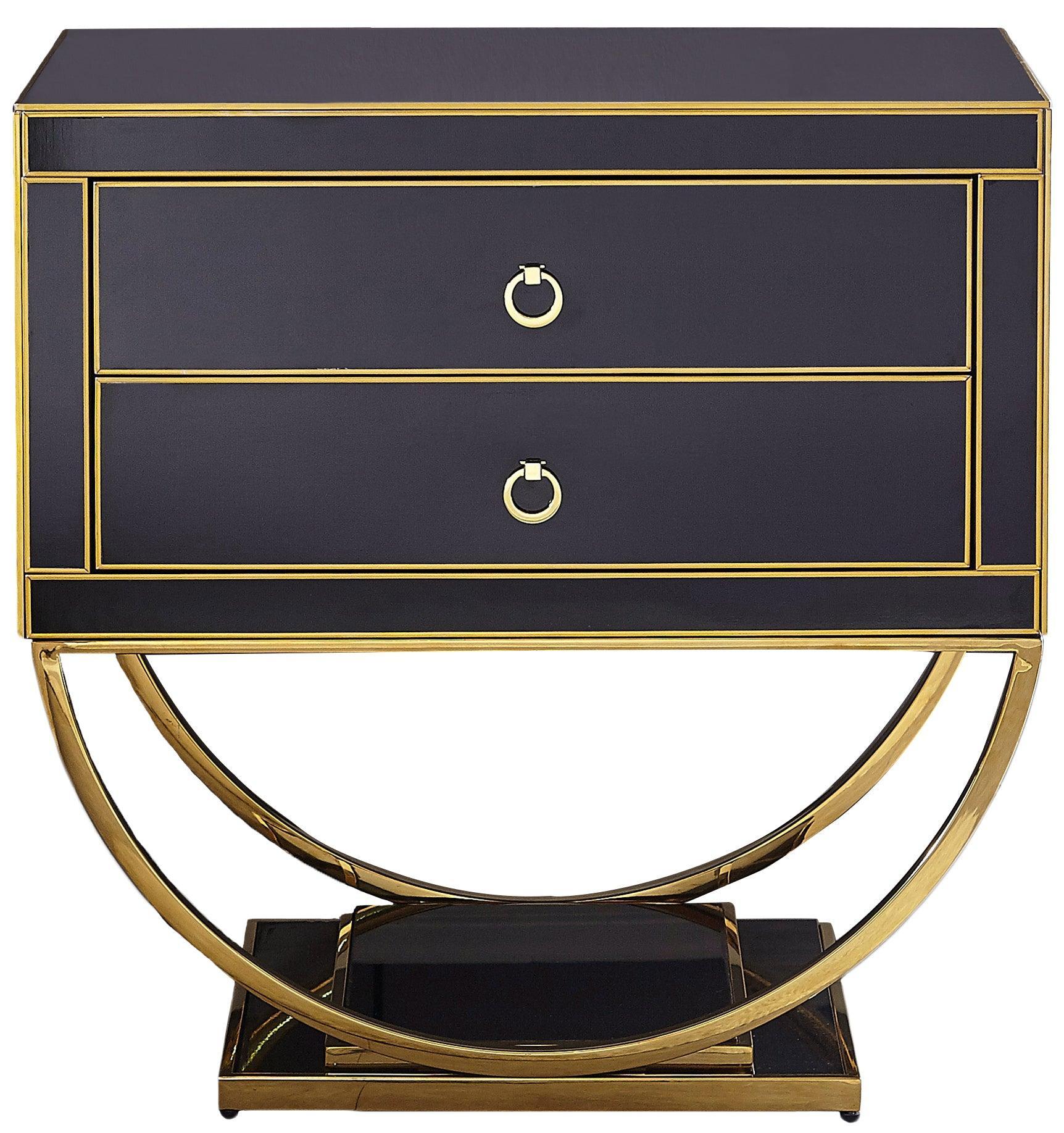 Alyssa Gold Side Table - Ella Furniture