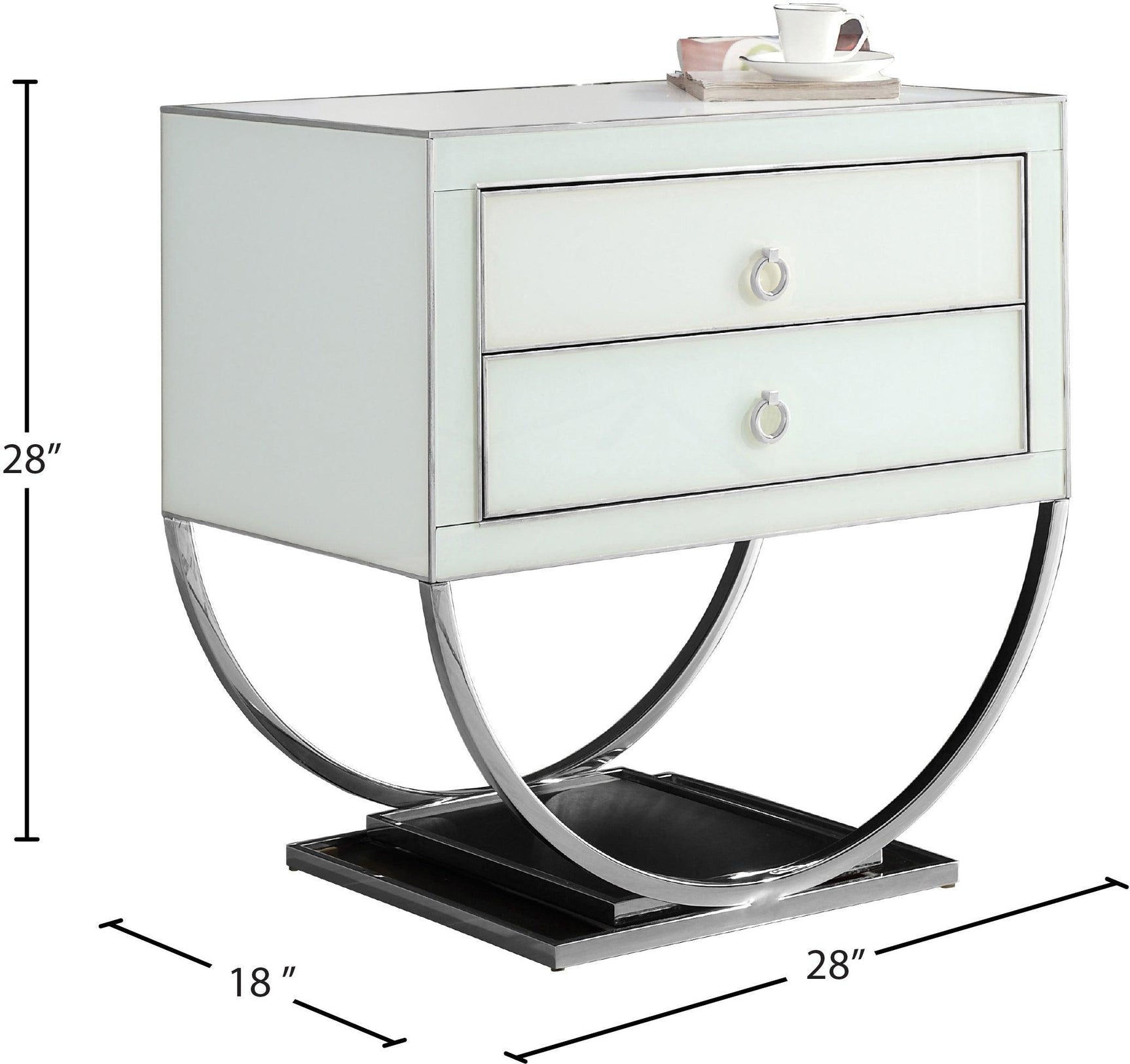 Alyssa Silver Side Table 808 - Ella Furniture