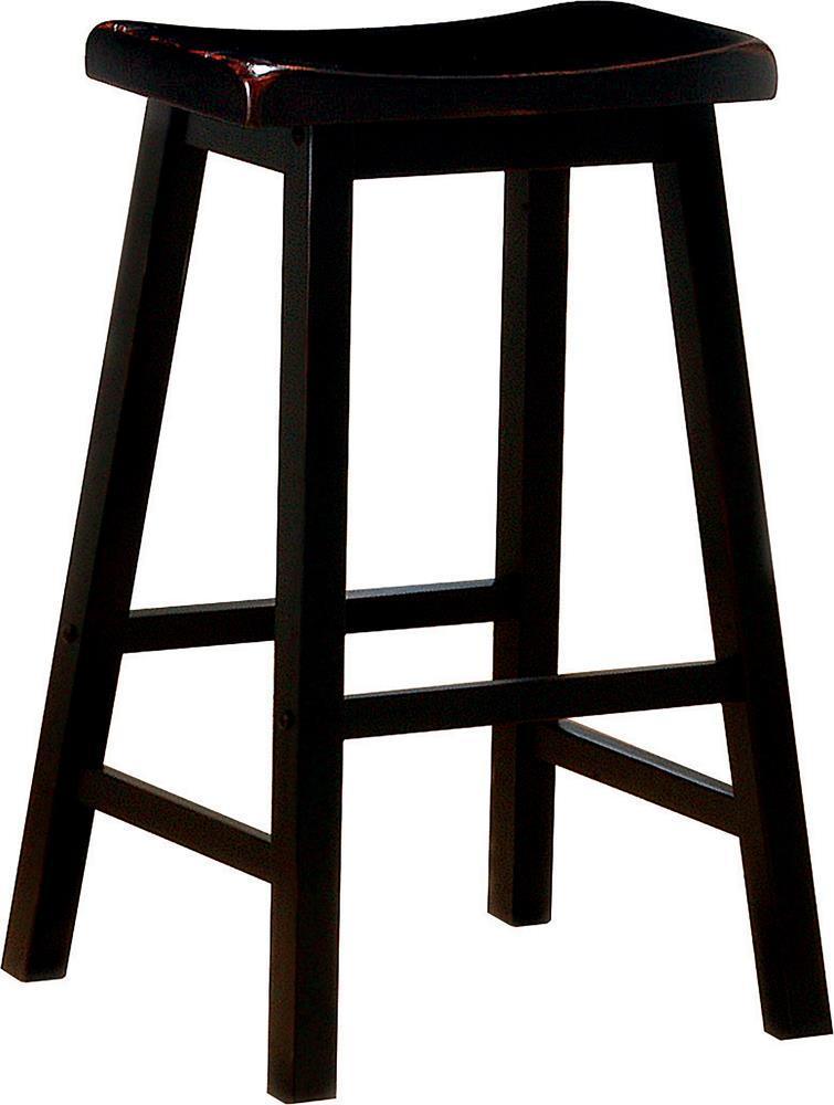 Durant Wooden Bar Stools Black (Set Of 2) - Ella Furniture