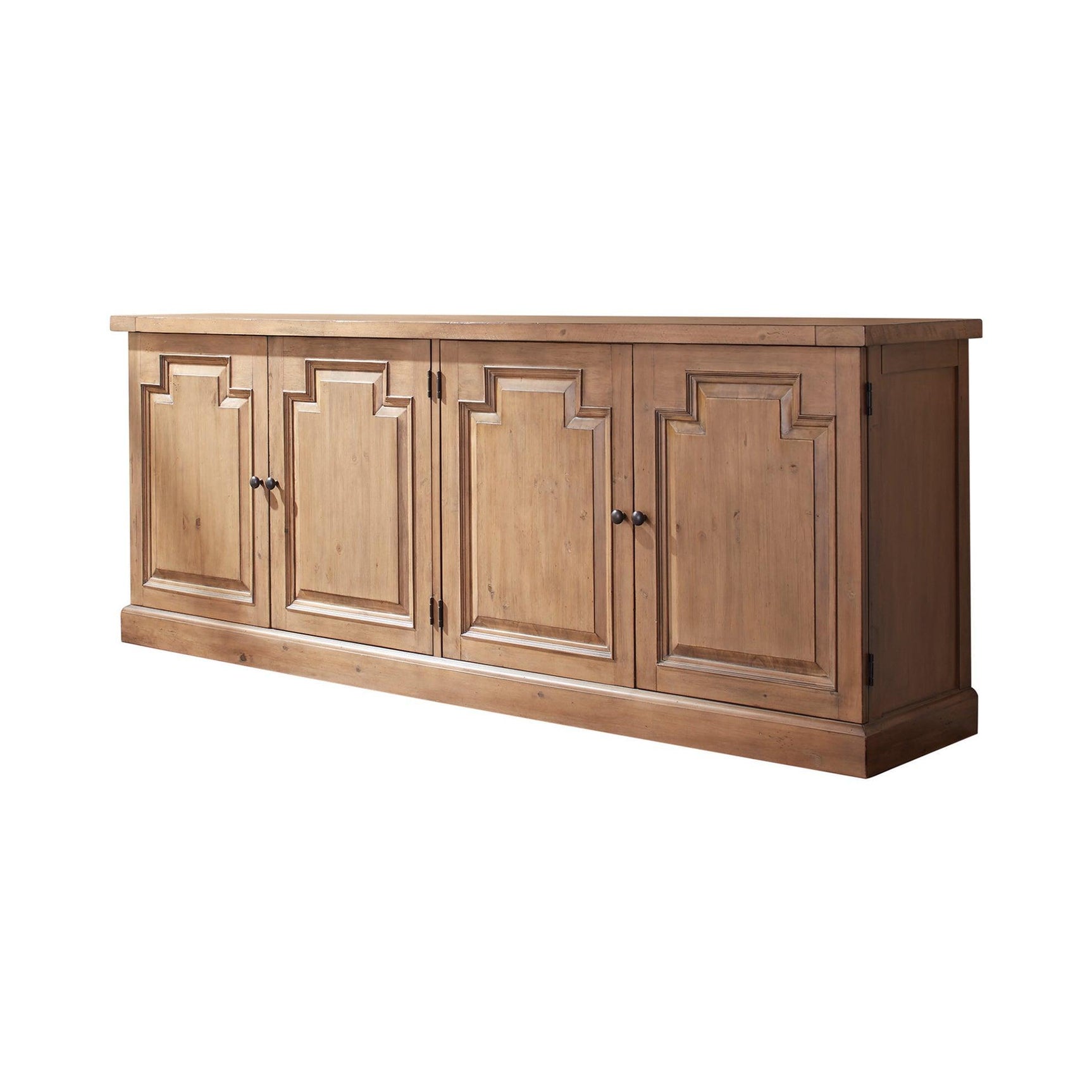 Florence Double Pedestal Dining Table Rustic Smoke - Ella Furniture