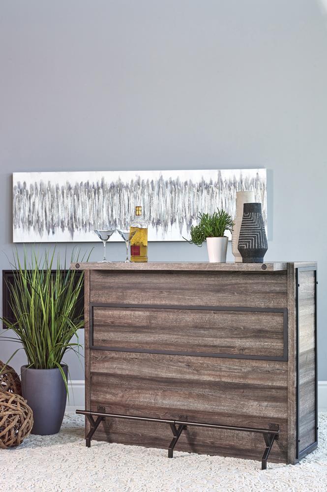 Joe 5-Shelf Bar Unit Aged Oak - Ella Furniture