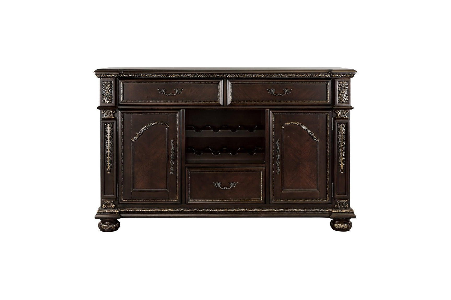 Catalonia Dark Bronze Modern Traditional Solid Wood Upholstered Seat Rectangular Dining Room Set - Ella Furniture