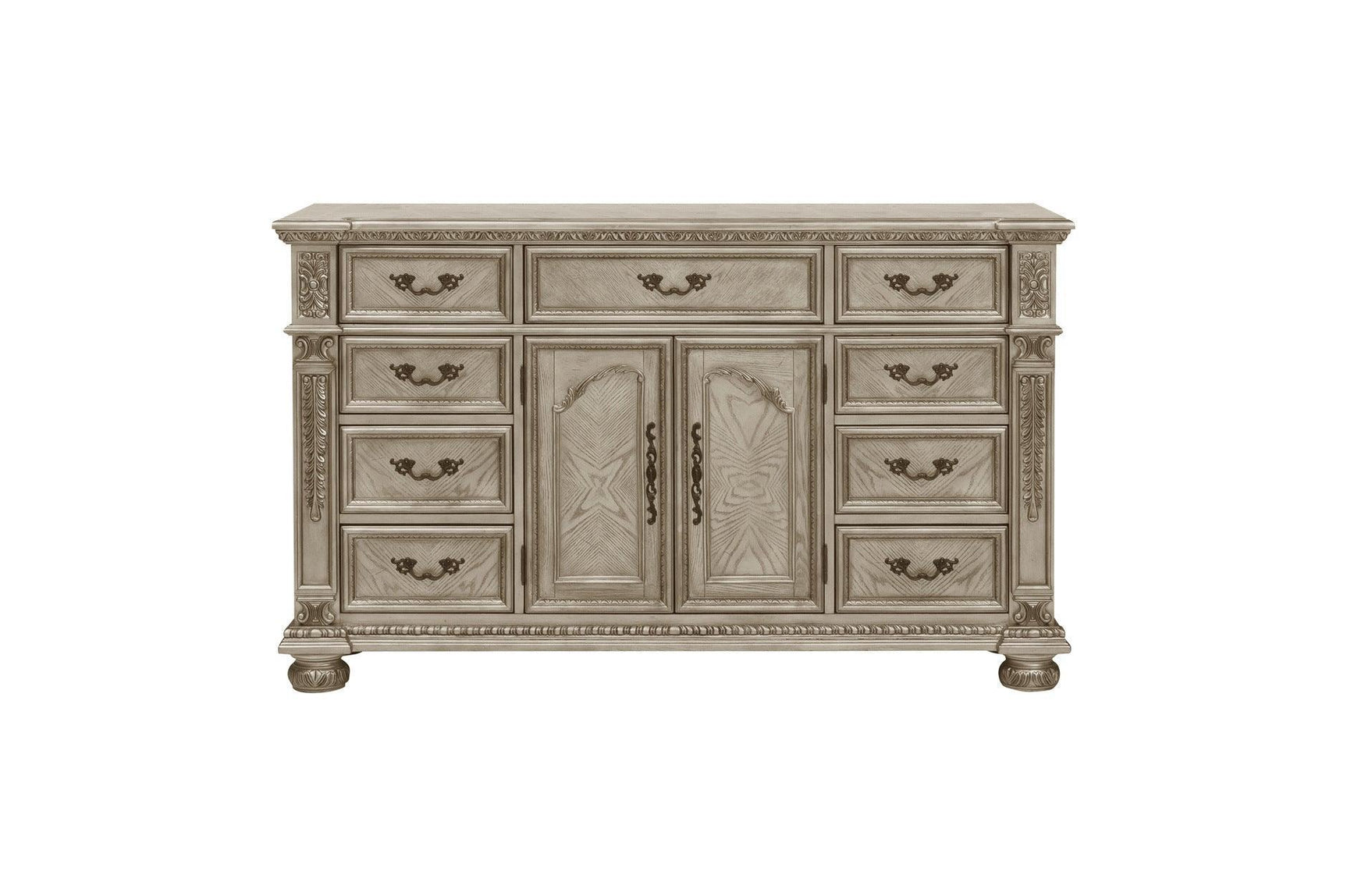 Catalonia Gold Modern Traditional Solid Wood Panel Bedroom Set - Ella Furniture