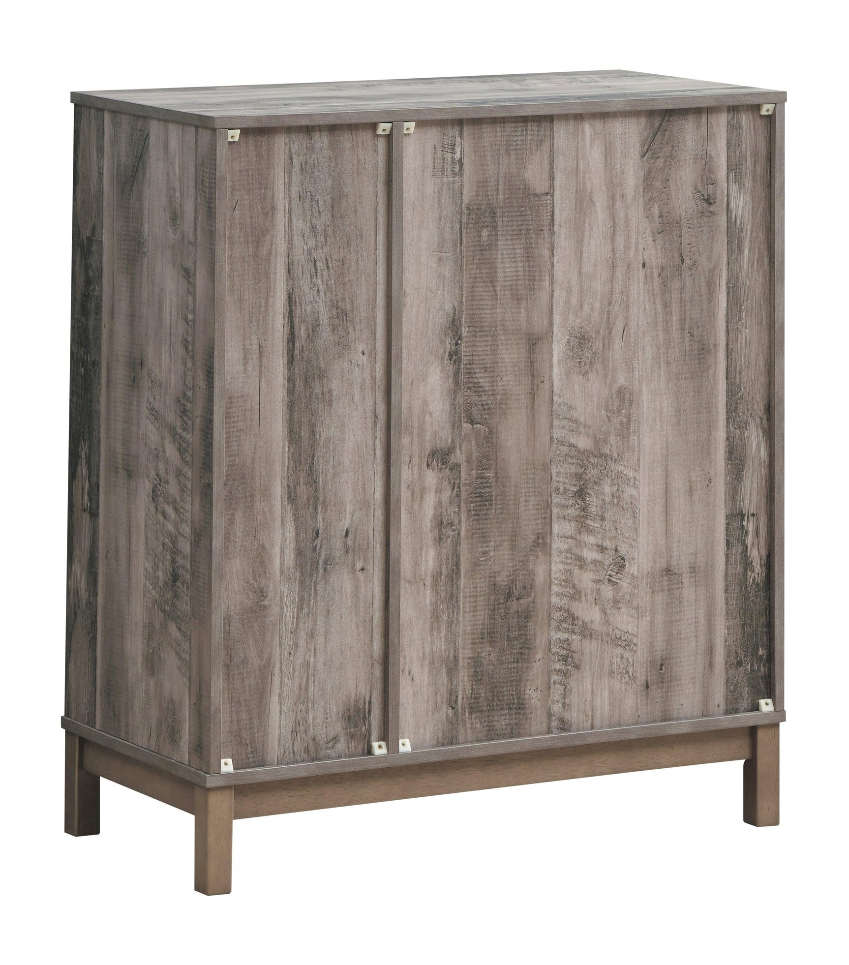 Cheyenne 2-Door Wine Cabinet With Stemware Rack Weathered Acacia - Ella Furniture