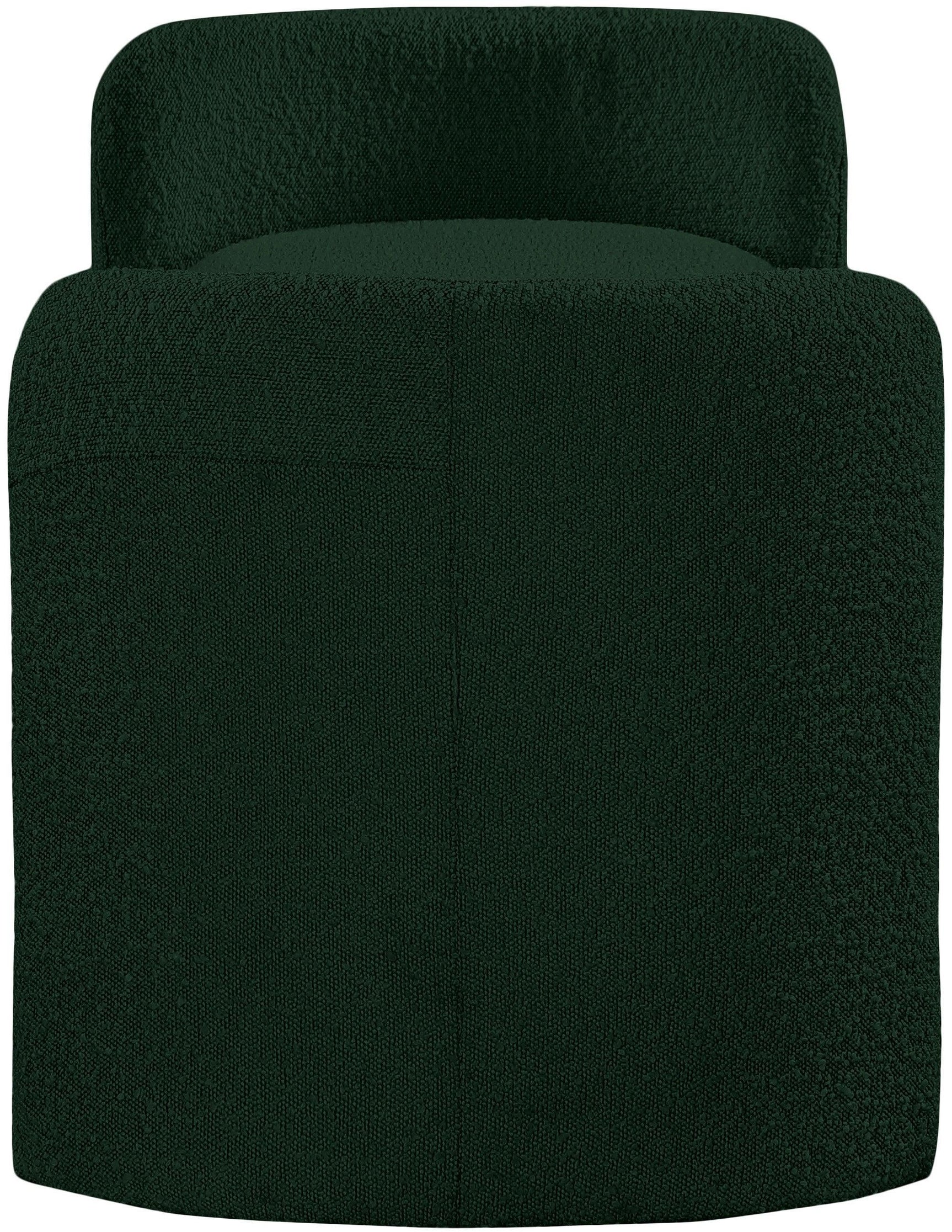 Peyton Green Boucle Fabric Bench - Ella Furniture