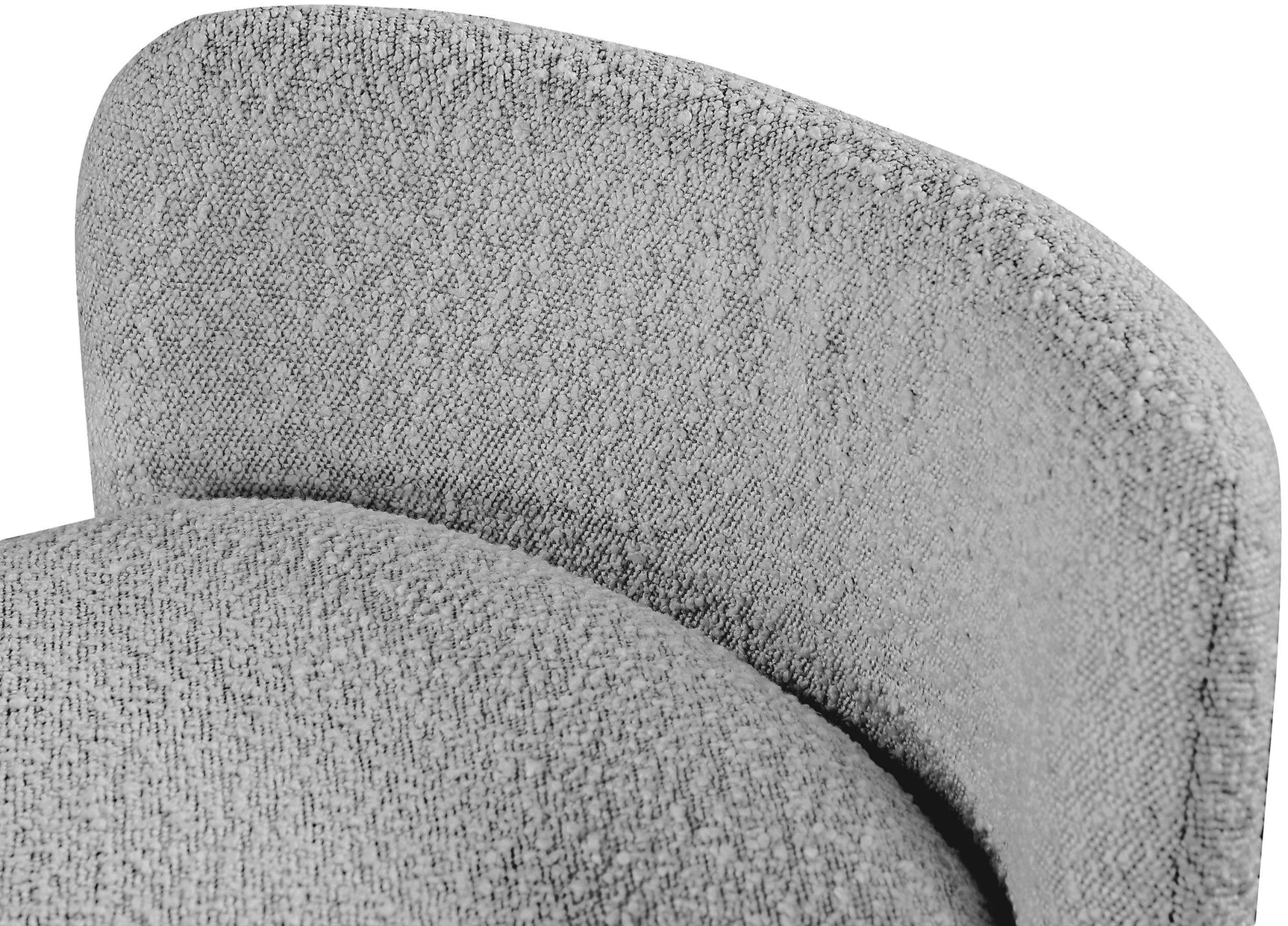 Peyton Grey Boucle Fabric Bench - Ella Furniture