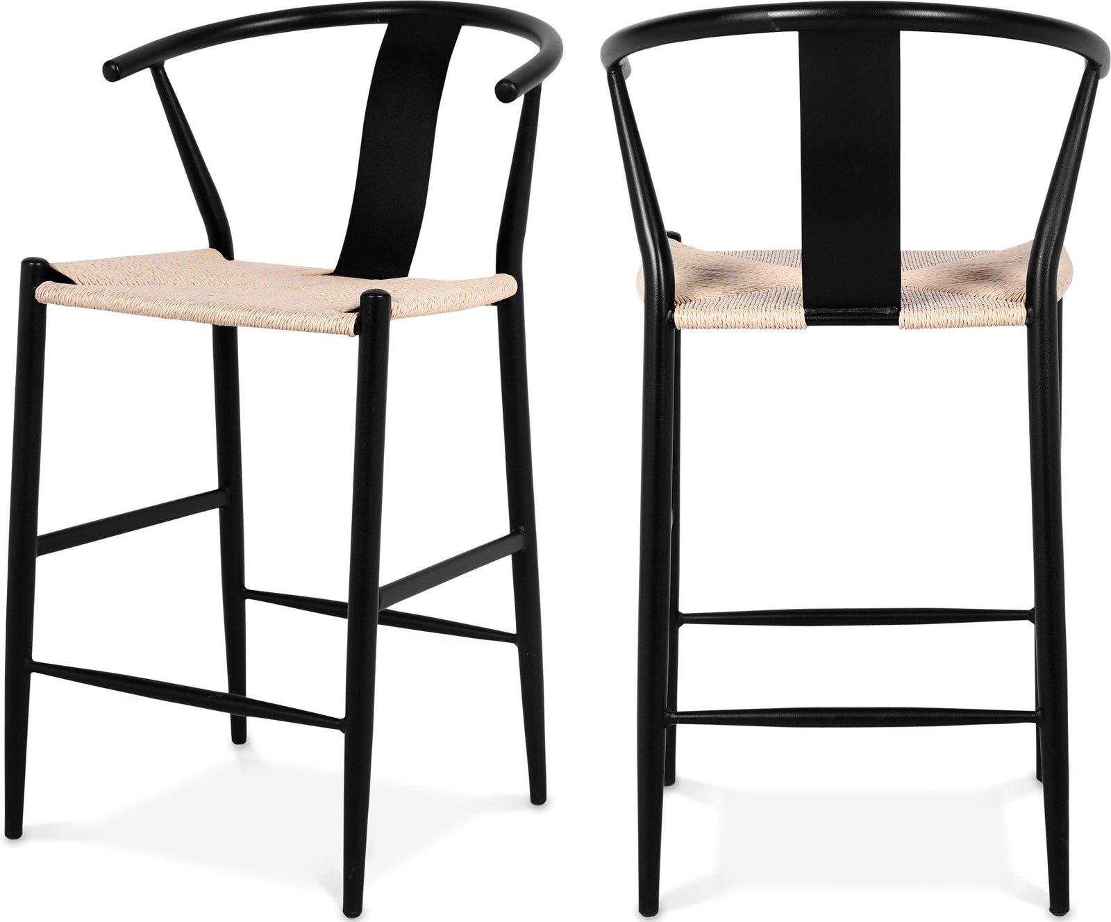 Beck Black Stool - Ella Furniture